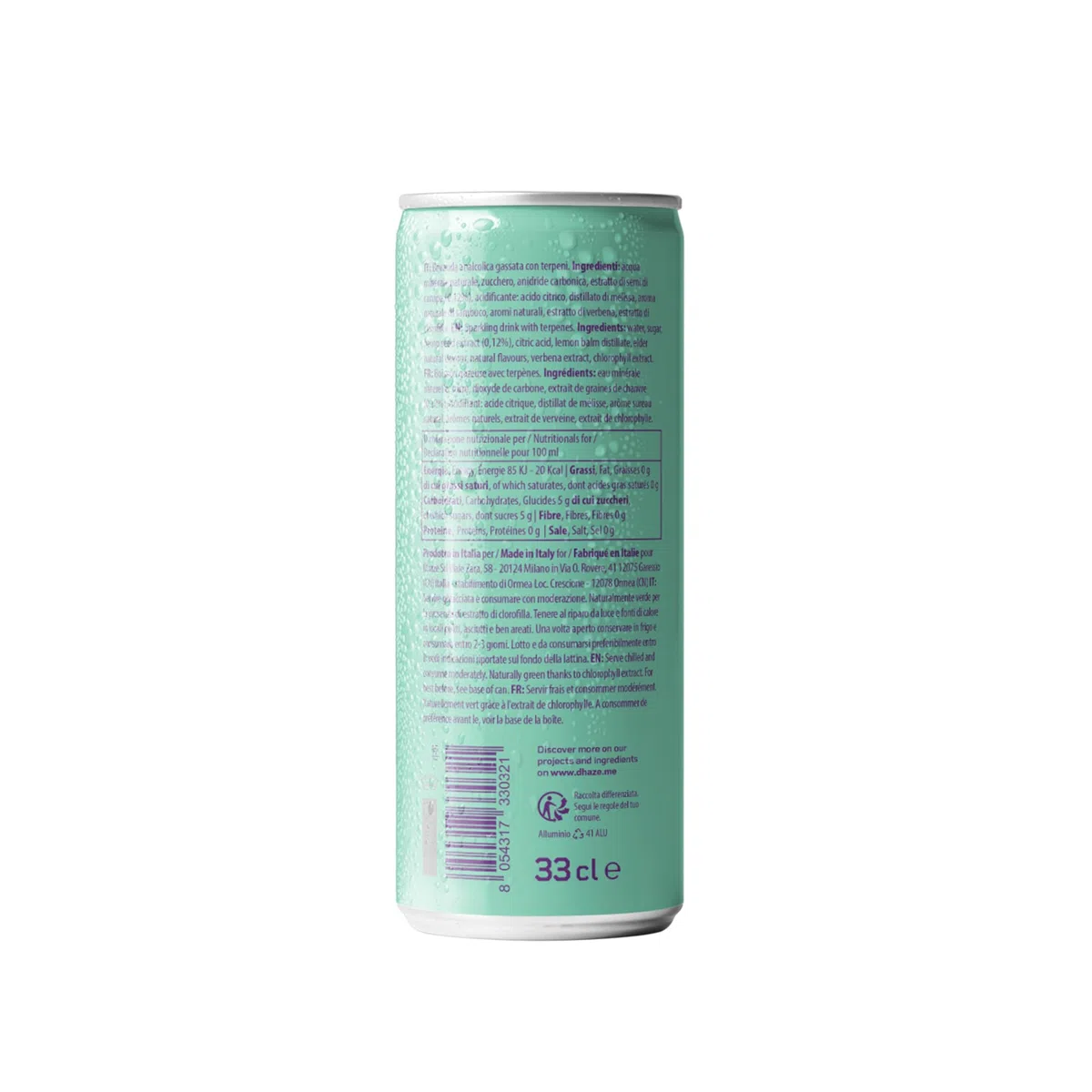 Dhaze: chill drink analcolico confezione da 24 lattine da 0,33l con estratto di semi di canapa