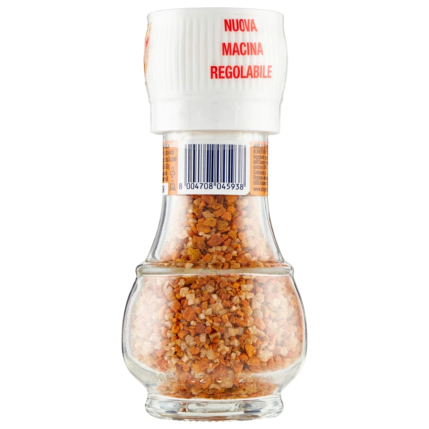 La Drogheria 1880 Linea Macinelli, Sale Integrale & Curcuma, Sale Integrale Non Raffinato, Mix di Sale e Spezie per Carni e Verdure, con Pratico Macinello sul Tappo, 50 Grammi