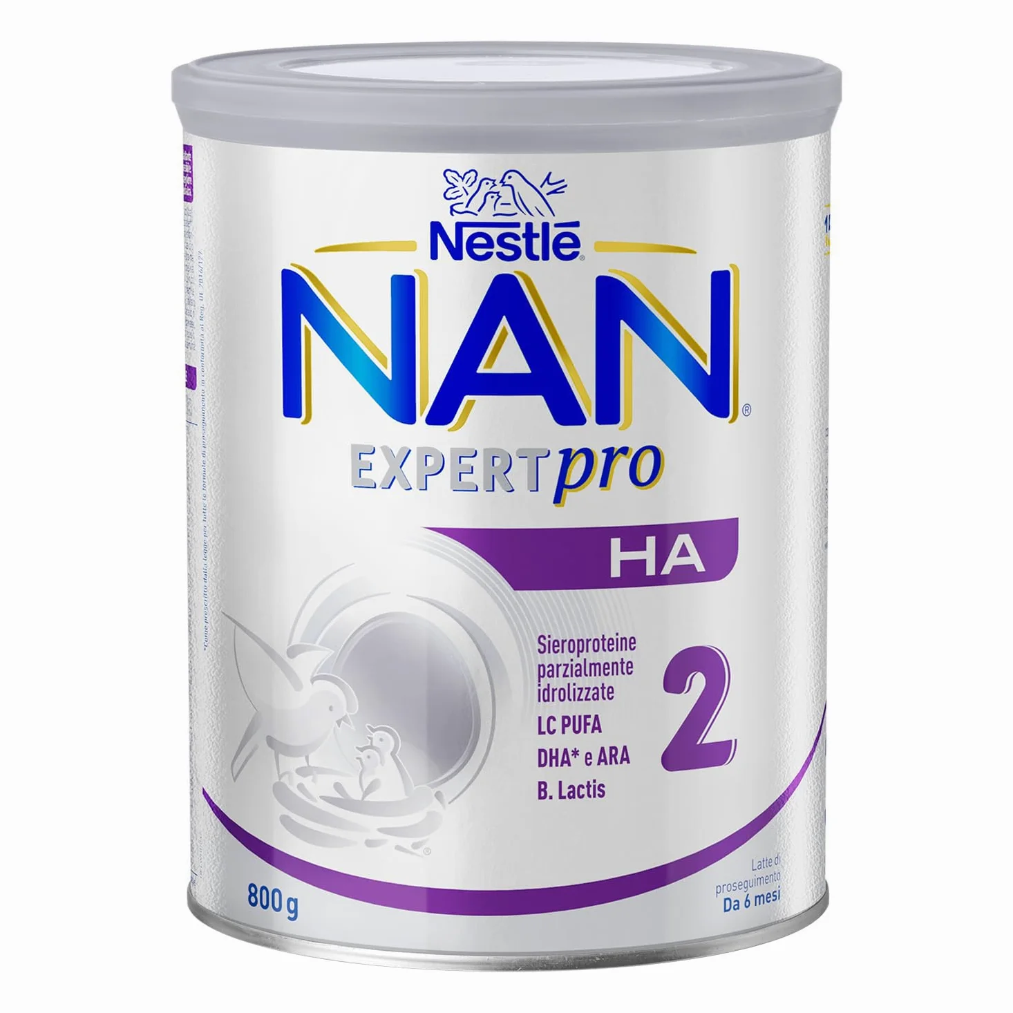 NESTLÉ NAN HA 2 Latte di Proseguimento Polvere da 6 mesi, Latta 800g