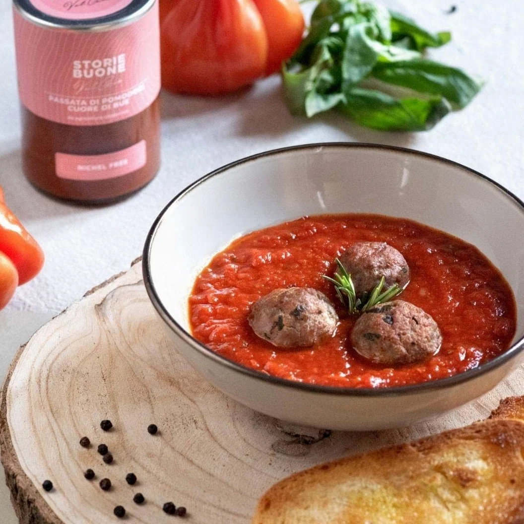 Sughi senza nichel - Confezione da 12 Passate di Pomodoro Cuore di Bue Nichel Free da 310gr.