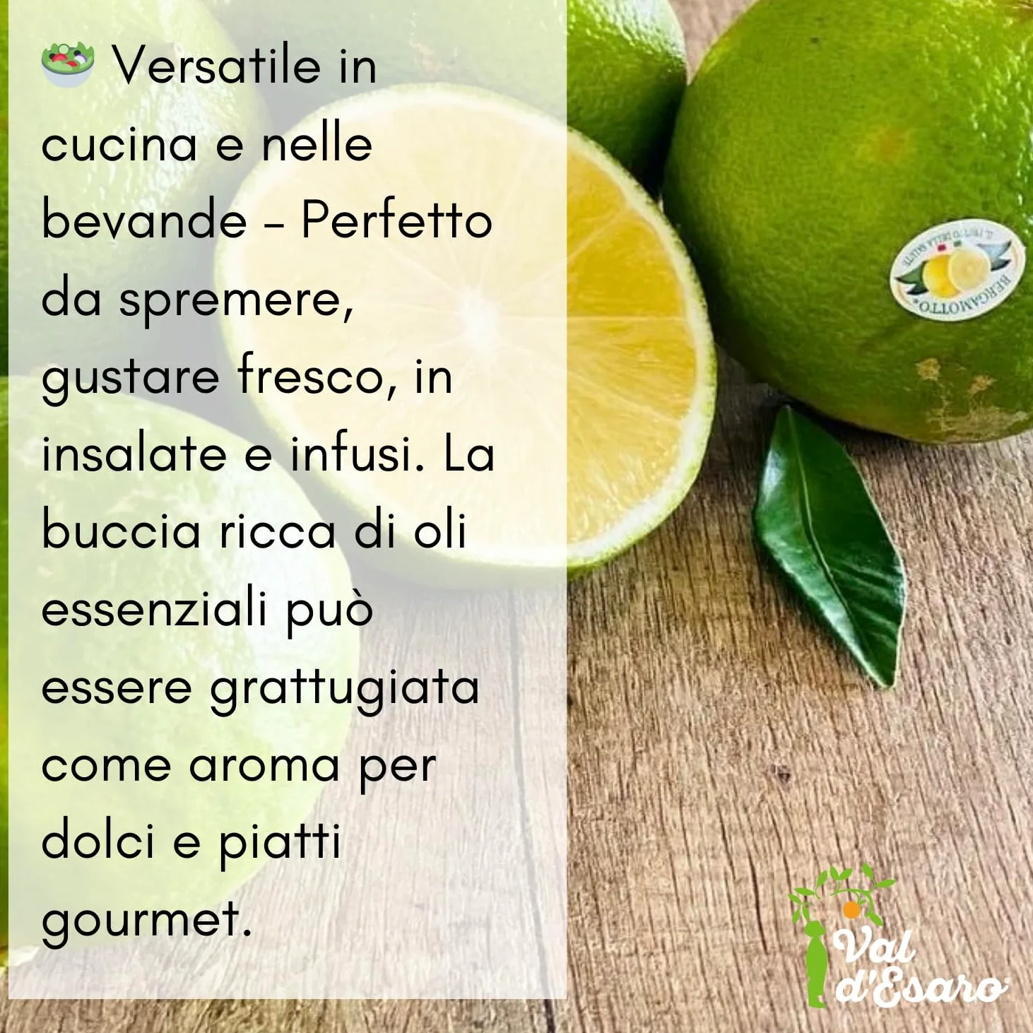 Bergamotto Fresco di Reggio Calabria - Agrume fresco 100% Naturale - Buccia edibile non trattata- Val D'Esaro (Box da 15 Kg)