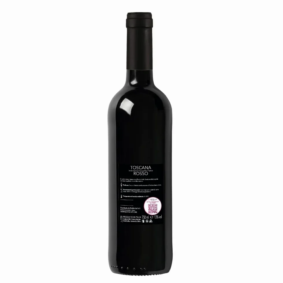 Bottiglia di Vino IGT Toscana Rosso personalizzato per lui - Idea regalo esclusiva e originale per uomo, festa del Papà, festa del Nonno, nuova nascita, compleanno e Natale. (0,75L, Foto e Testo)