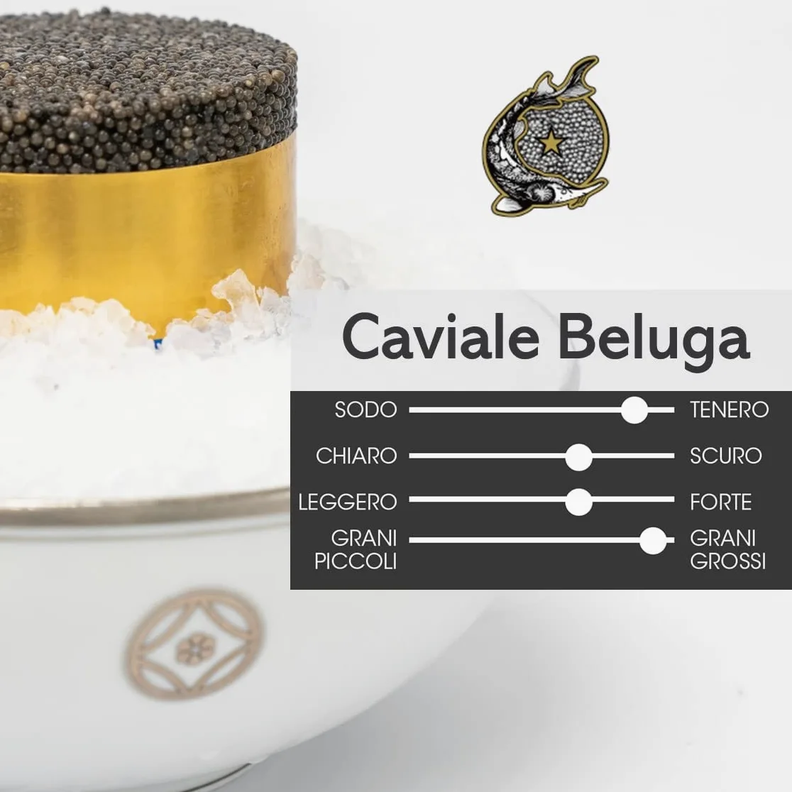 Set tre Caviali, Baeri 100g + Beluga 100g + Oscietra 100g – 3 x 100g - Consegna refrigerata - CAVIAR AMBASSADE