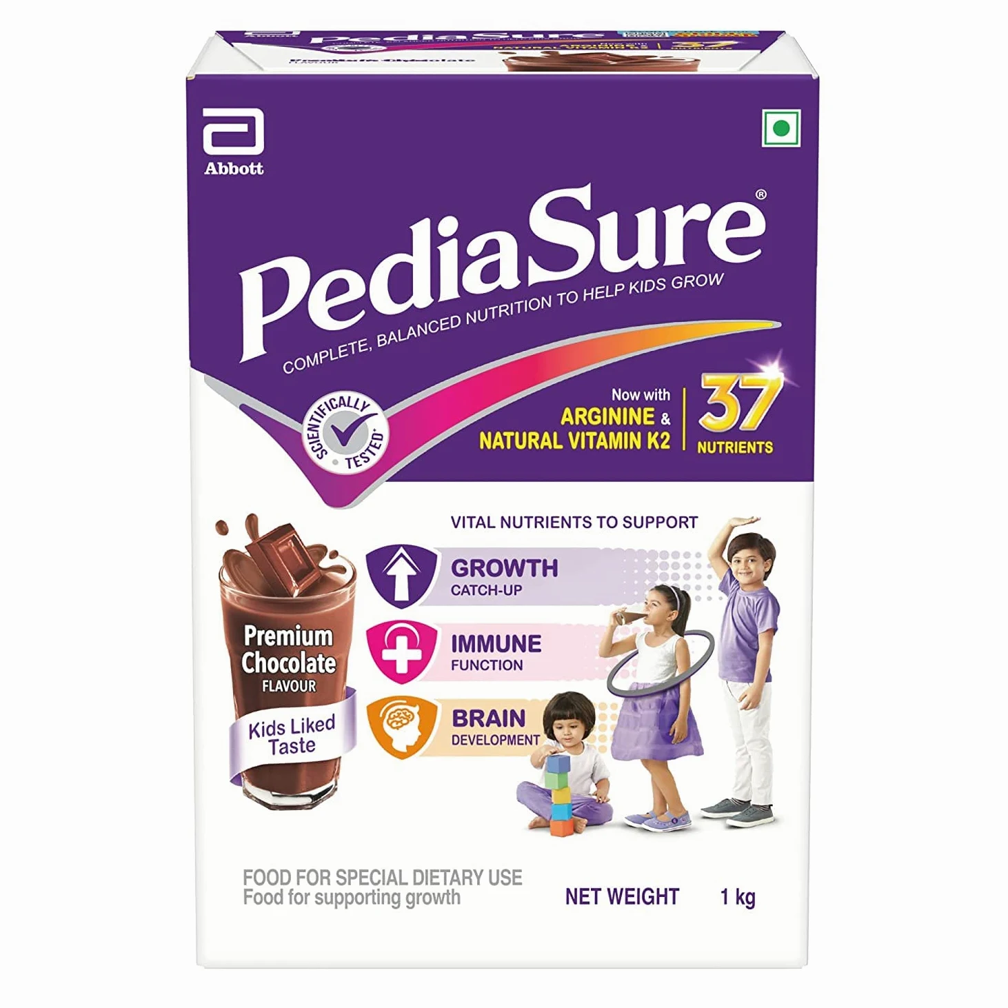 PediaSure Premium Chocolate 1Kg/35.2Oz - Plastic Jar - for Kids 2 years to 10 years by Abbott