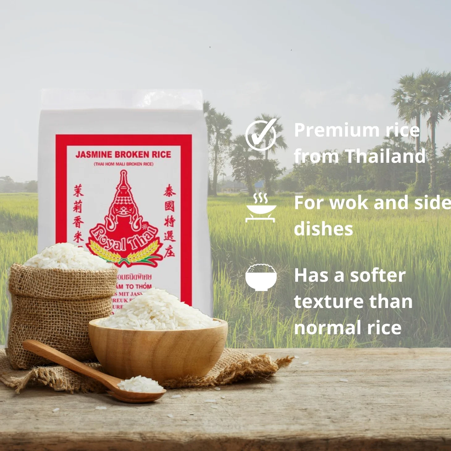 ROYAL THAI RICE - Riso Jasmine spezzato - 1 X 20 KG
