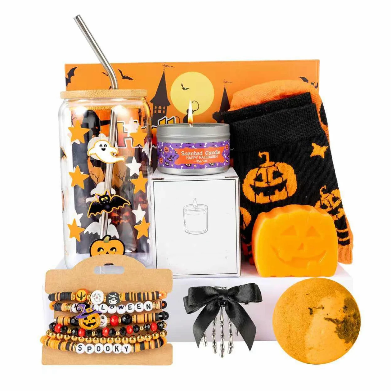 Boo Basket Stuffers per donne adolescenti, regali di Halloween per donne, adolescenti, ragazze, la sua migliore amica, sorella, figlia, mamma, moglie, fidanzata, collega, bestie, set regalo