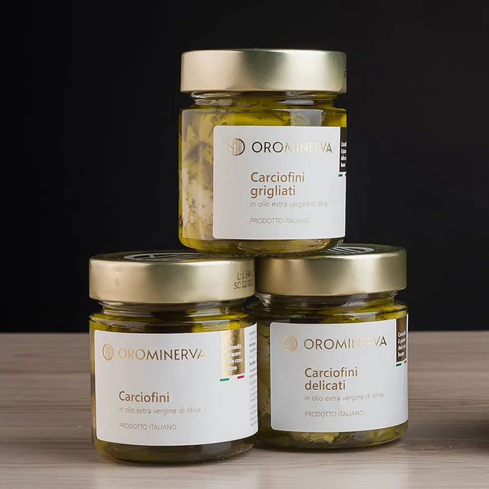 OROMINERVA - Set carciofini sott'olio da 6 vasetti - In olio EVO e senza conservanti