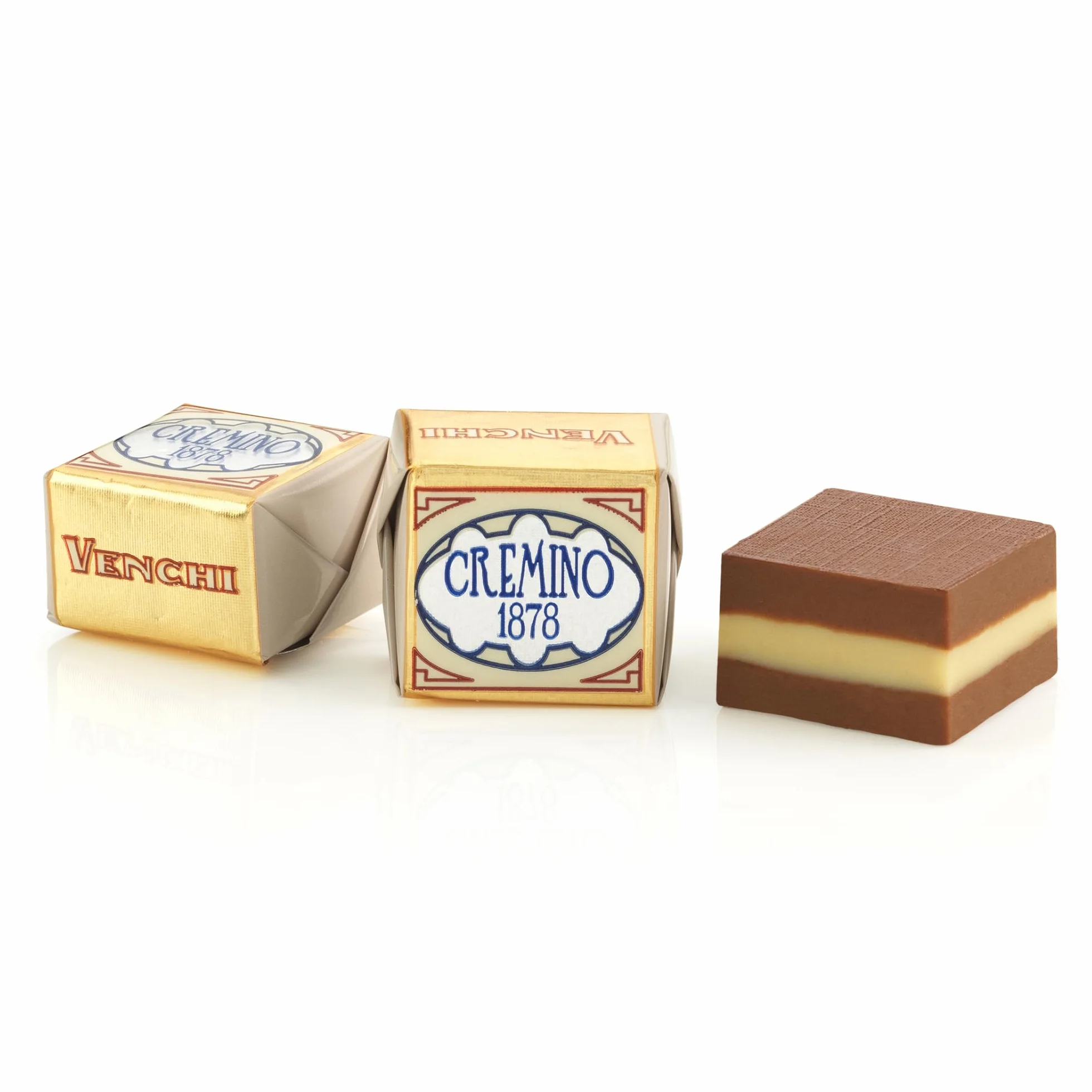 Venchi - Cremini 1878, Cioccolatini Triplo Strato con Pasta di "Nocciola Piemonte IGP" e Mandorla, 1 Kg, Senza Glutine, Senza Coloranti e Senza Conservanti