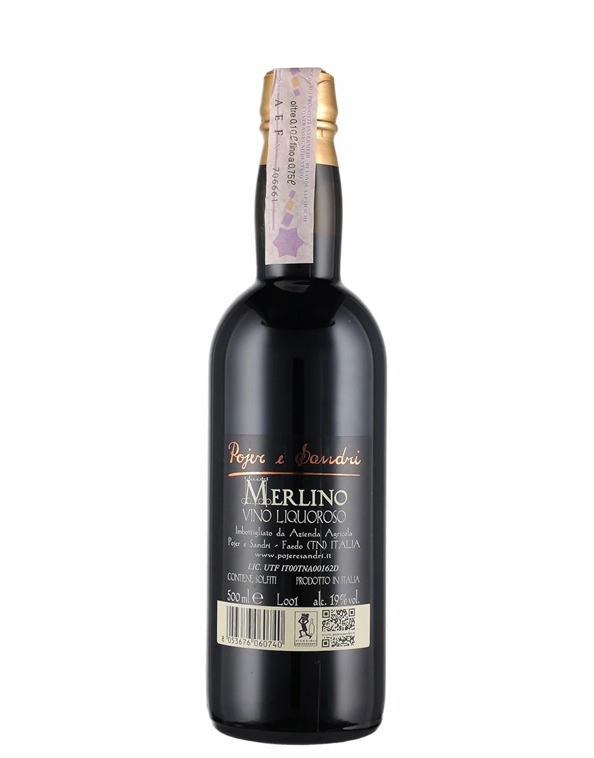 Merlino Rosso Fortificato Vino Liquoroso Pojer e Sandri 0.5 l