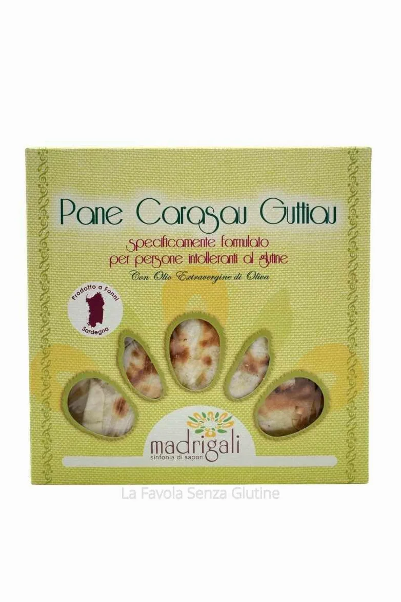 Madrigali Pane Carasau Guttiau Senza Glutine, 150g, Confezione da 12