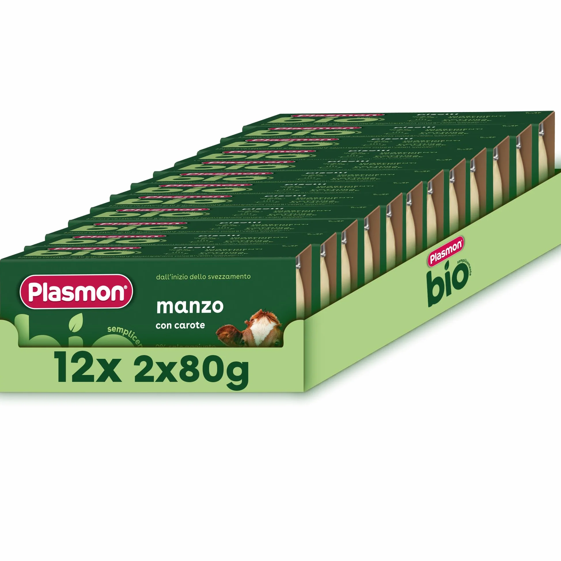 Plasmon BIO Omogeneizzato Manzo 2X80g (12 Confezioni)