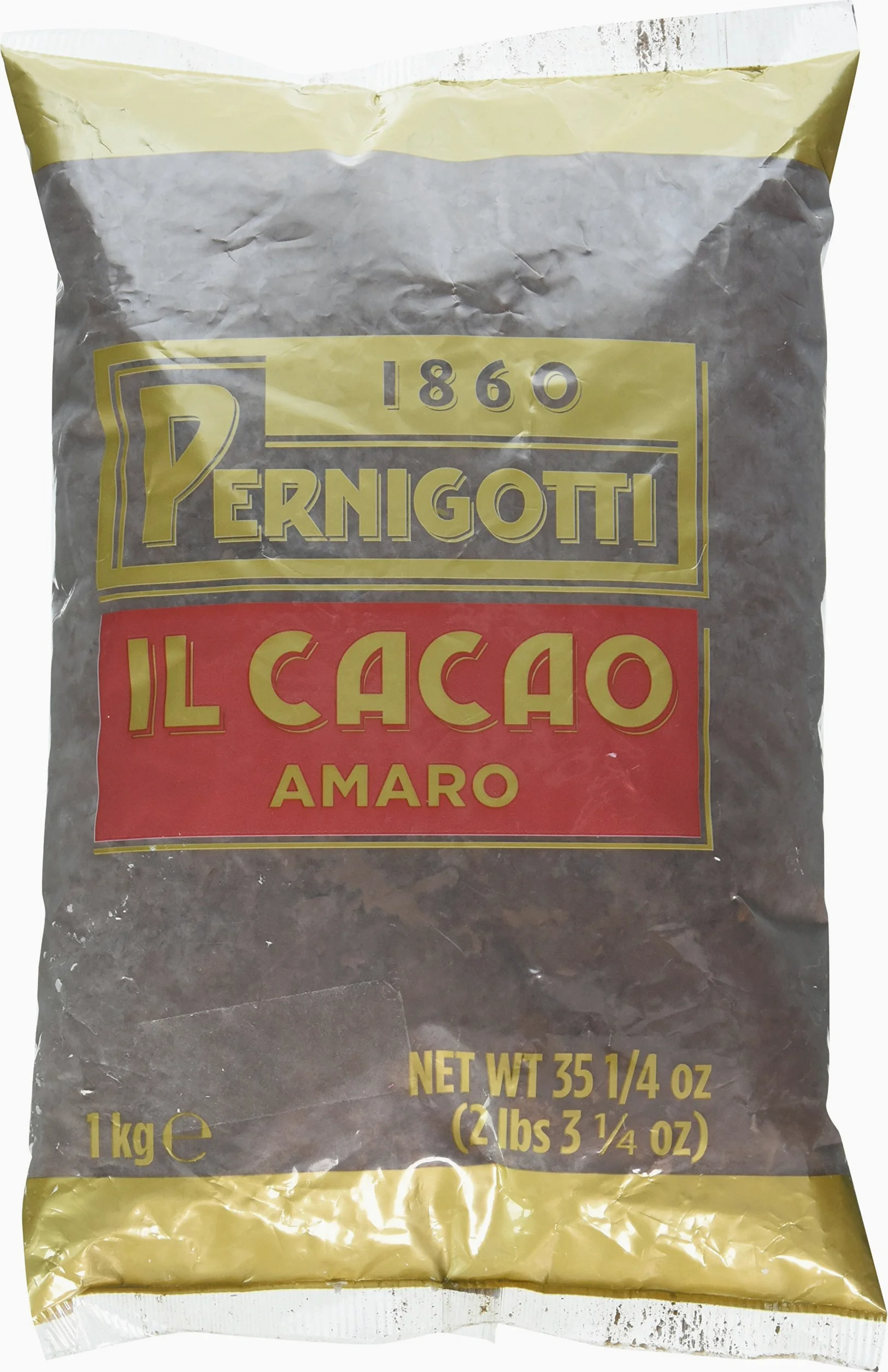Pernigotti Cacao - 1 kg (2,2 libbre) - dal famoso produttore di cioccolato italiano, scuro, ricco, con un pizzico di vaniglia