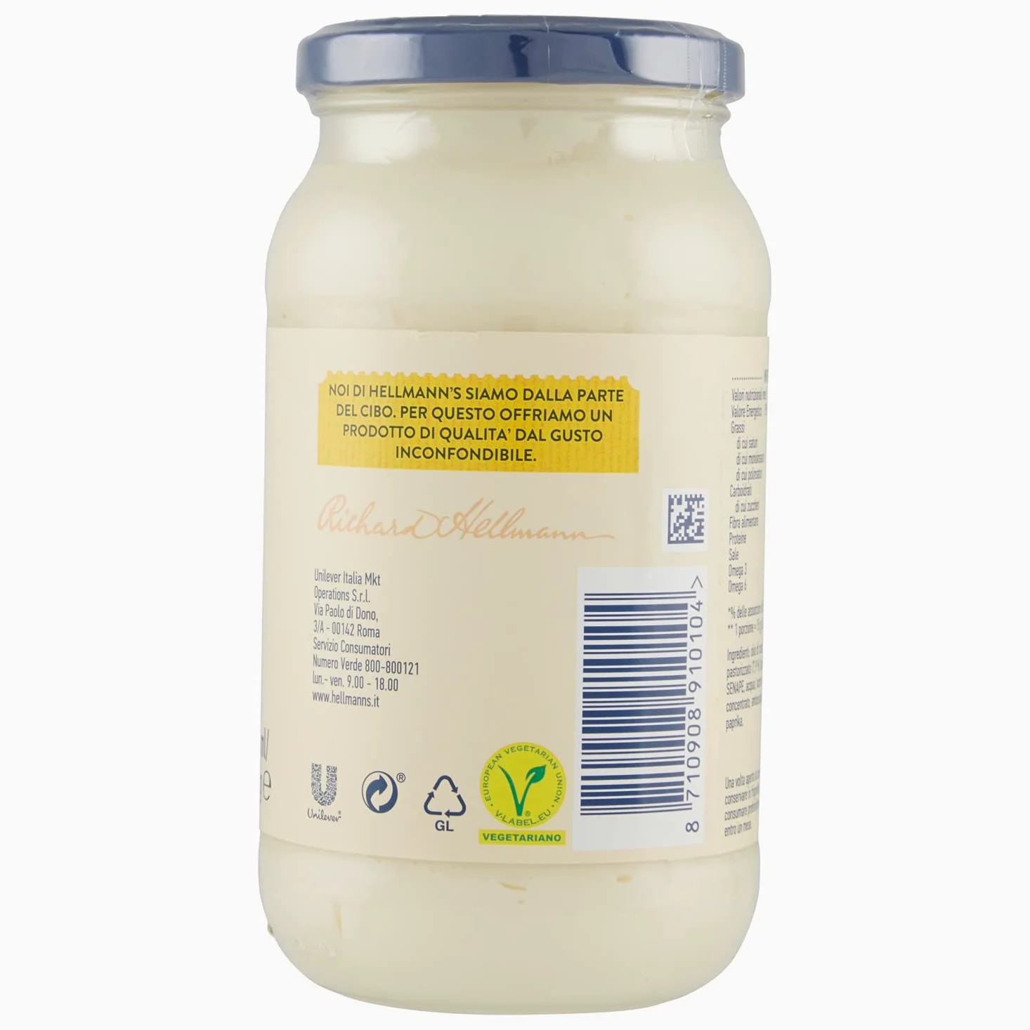 Hellmann's Maionese In Vasetto, Maxiformato, 12 Pezzi Da 432 Ml, 5184 Millilitro