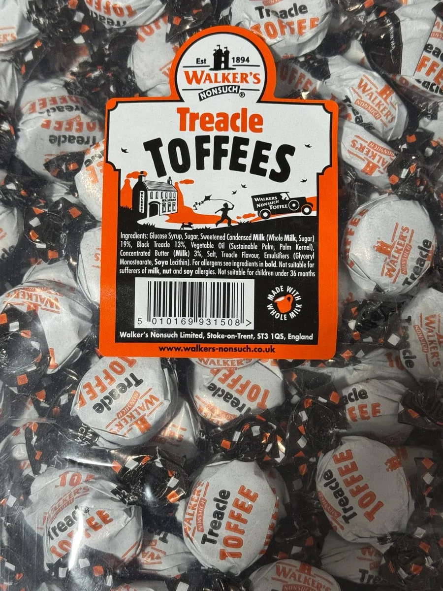 WALKERS NONSUCH TOFFEE Walker's Nonsuch Treacle Toffees Dabs 1KG