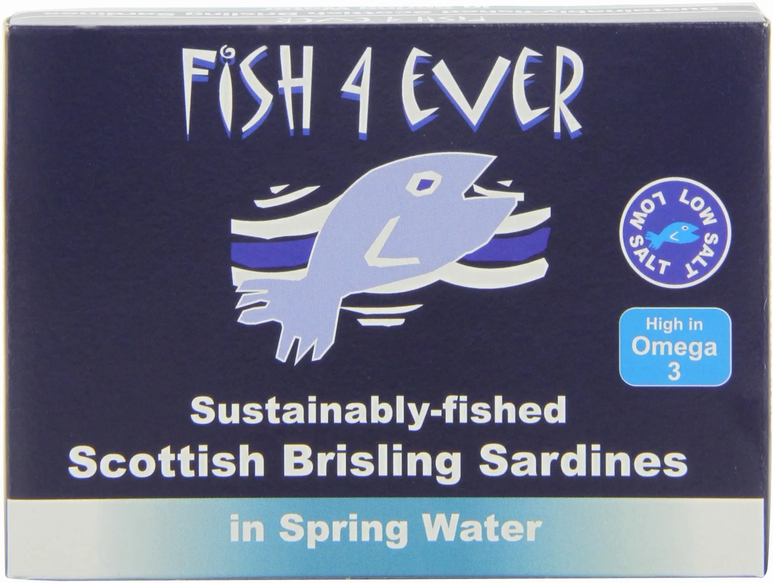 Fish 4 Ever Brisling Sardines in Spring Water 105 g (Pack of 6)