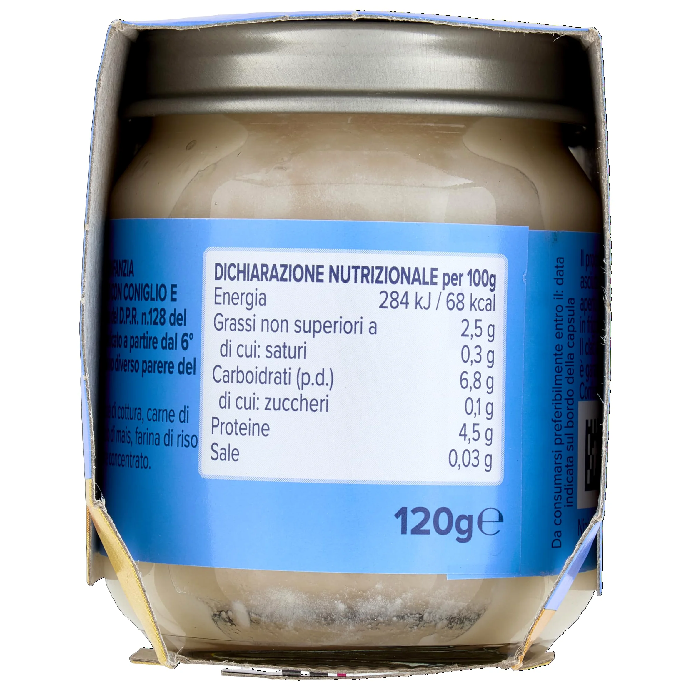Nipiol Omogeneizzato Coniglio - 2x120 g, 12 Confezioni