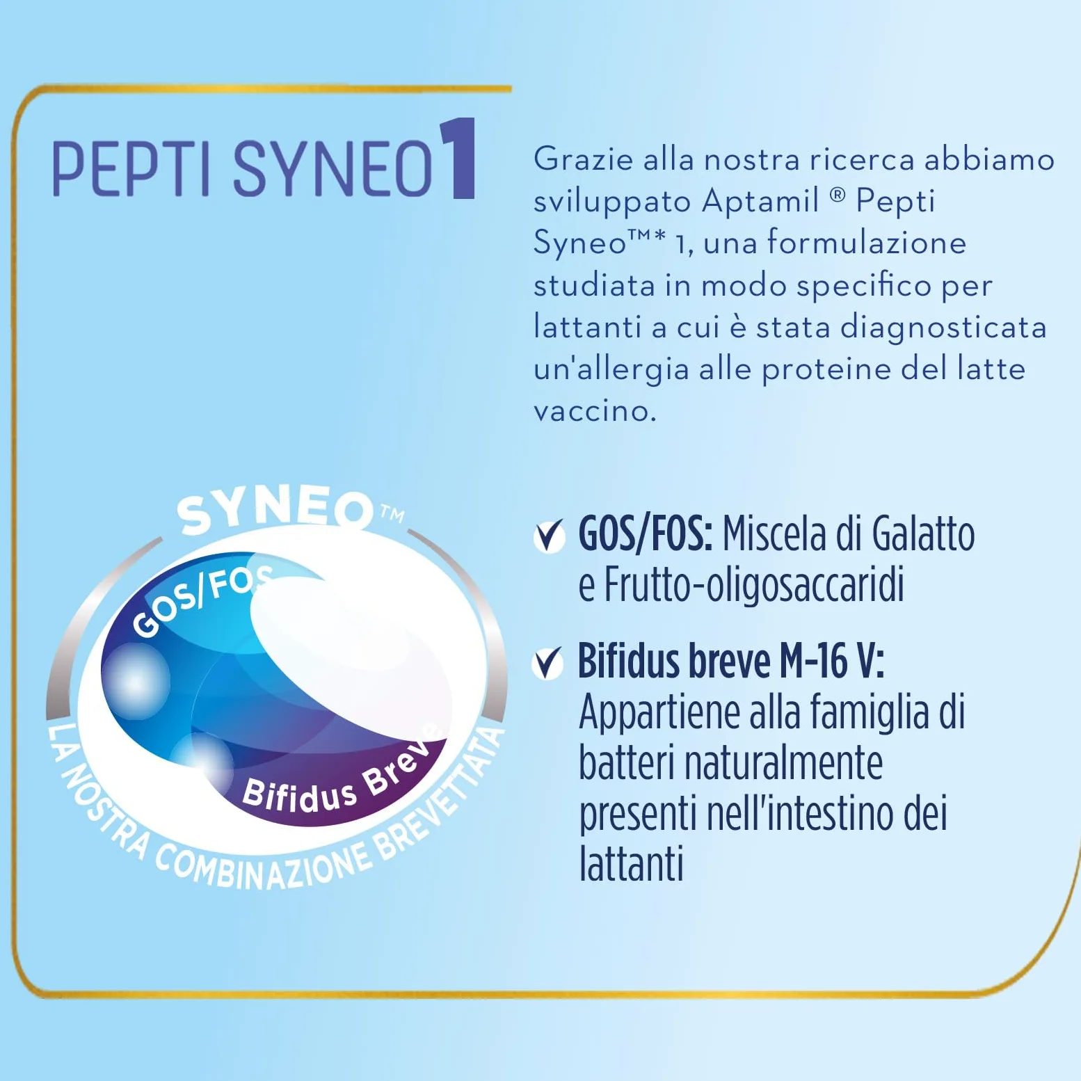 Aptamil Pepti Syneo 1, Latte per Allergici alle Proteine del Latte Vaccino in Polvere, per Lattanti dalla Nascita al 6° mese, Confezione da 400g