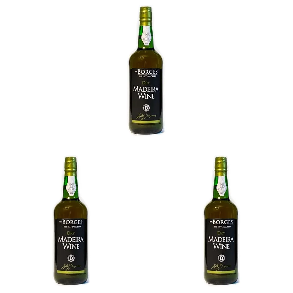 H.M. Borges Madeira Madeira Vino Dry - 750 ml (Confezione da 3)