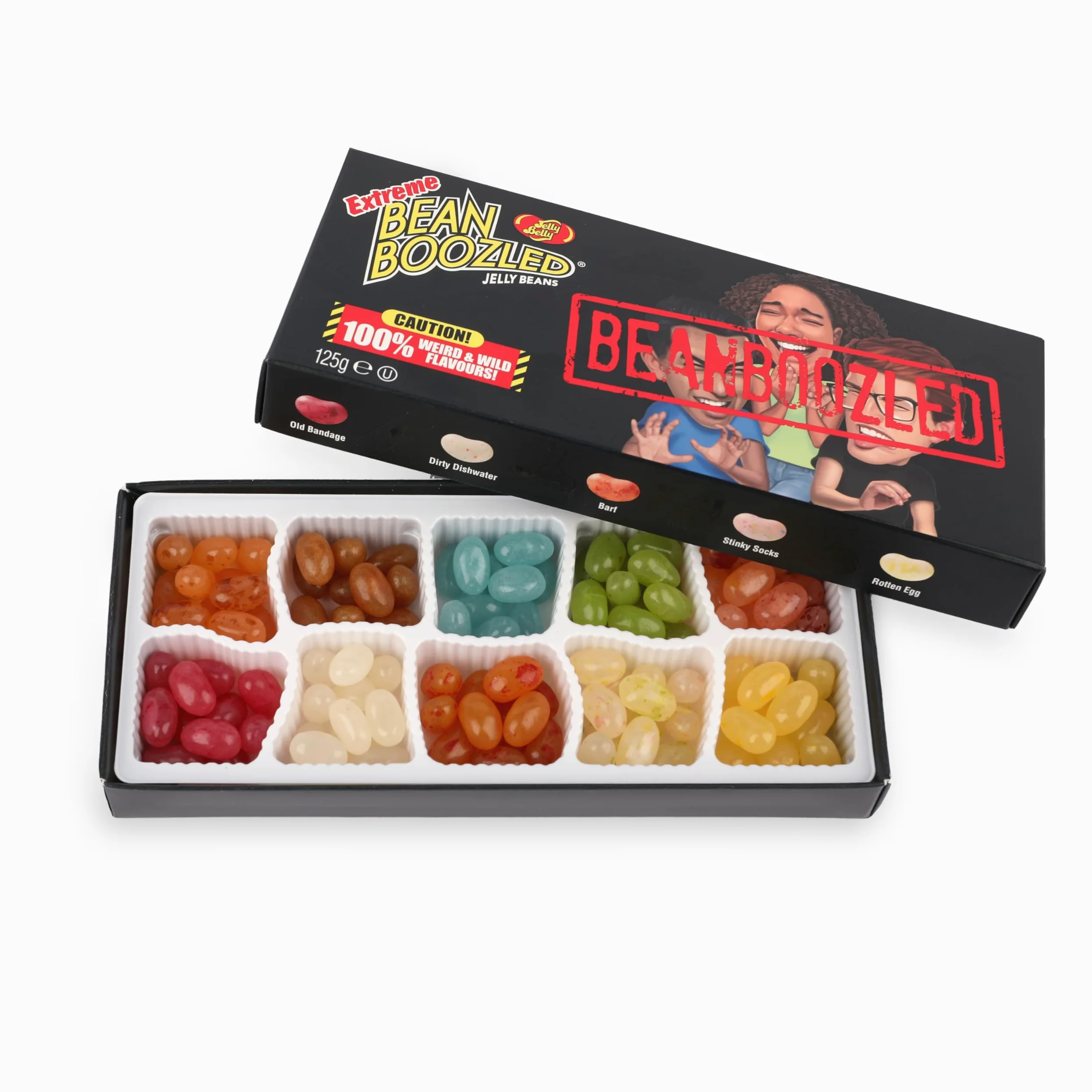 Jelly Belly Bean Boozled Set - Ruota della fortuna + Flaming Five edizione calda e Extreme Special Edition 2x 100g und 1x 125g