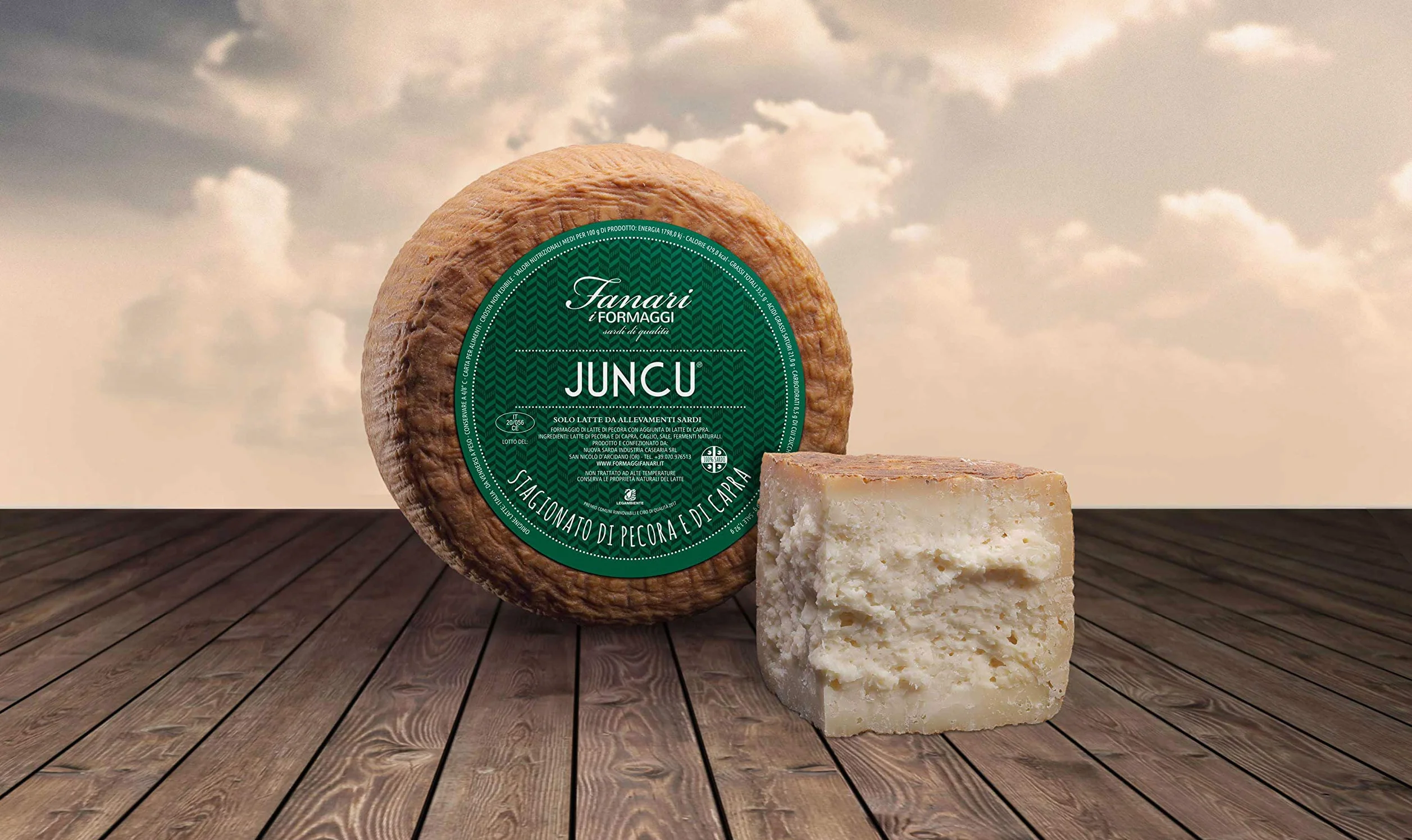 5.5 kg - Juncu. Formaggio mistocapra prodotto dal caseificio Fanari