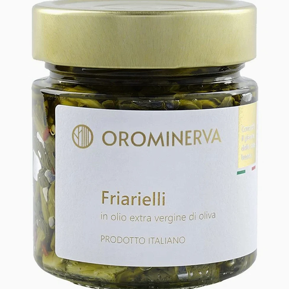 OROMINERVA - Box Bontà - Confezione regalo alimentare con prodotti tipici, specialità italiane: carciofini, friarielli, funghetti, asparagi, olive, pomodori secchi