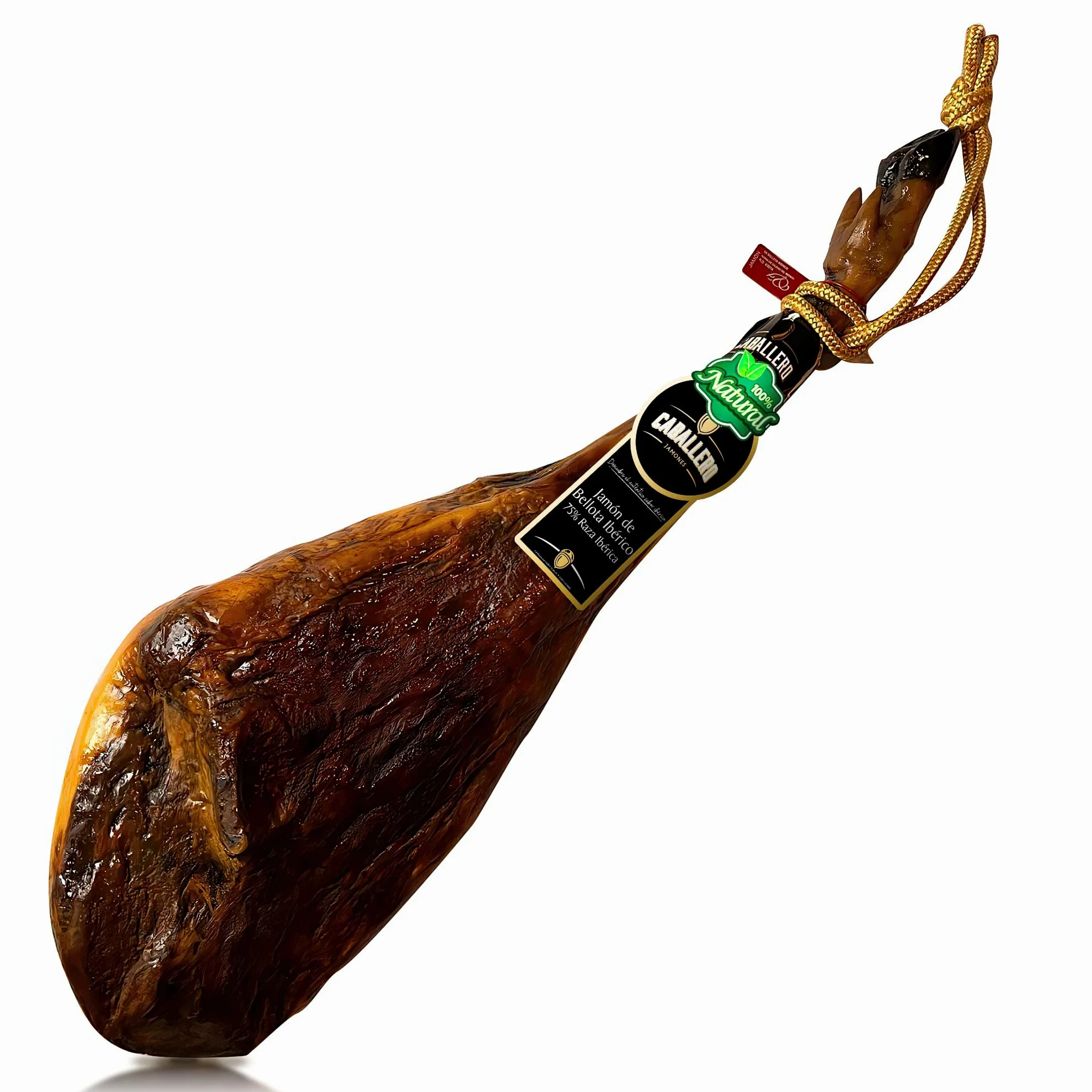 Prosciutto Iberico Bellota intero con osso Spagnolo (Jamon Iberico Bellota) 8–9 kg | Stagionato naturalmente 48+ mesi | Senza additivi | Certificato CERTICALIDAD | Prodotto in Spagna da The Black Hoof