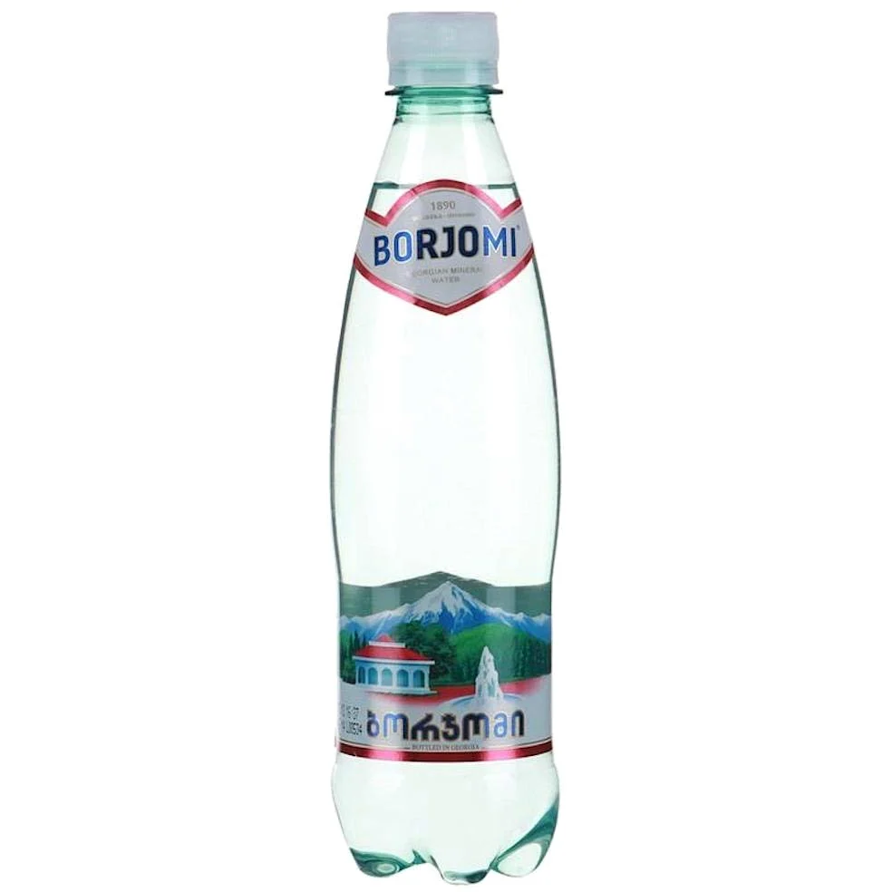 Acqua minerale gassata Borjomi acqua frizzante in plastica da 0,5 l Confezione da 48 (4x12)