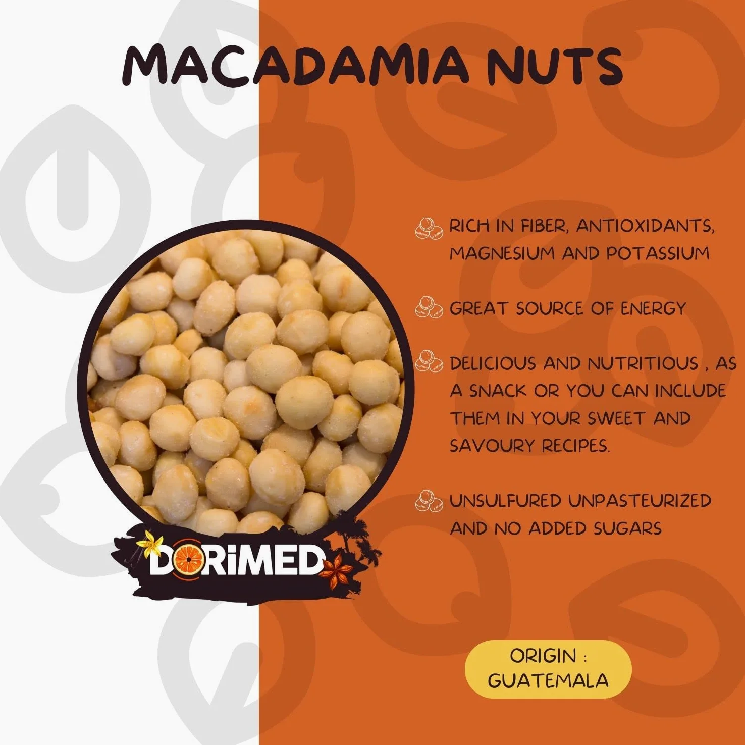 Noci Macadamia 100% Naturali Sgusciate Intere Crude Grandi [1Kg]. Noci Sgusciate Di Macadamia, Frutta Secca Di Grosso Calibro 100% Naturale. Raw Nuts Di Prima Scelta. Snack Genuino, Gustoso - Dorimed