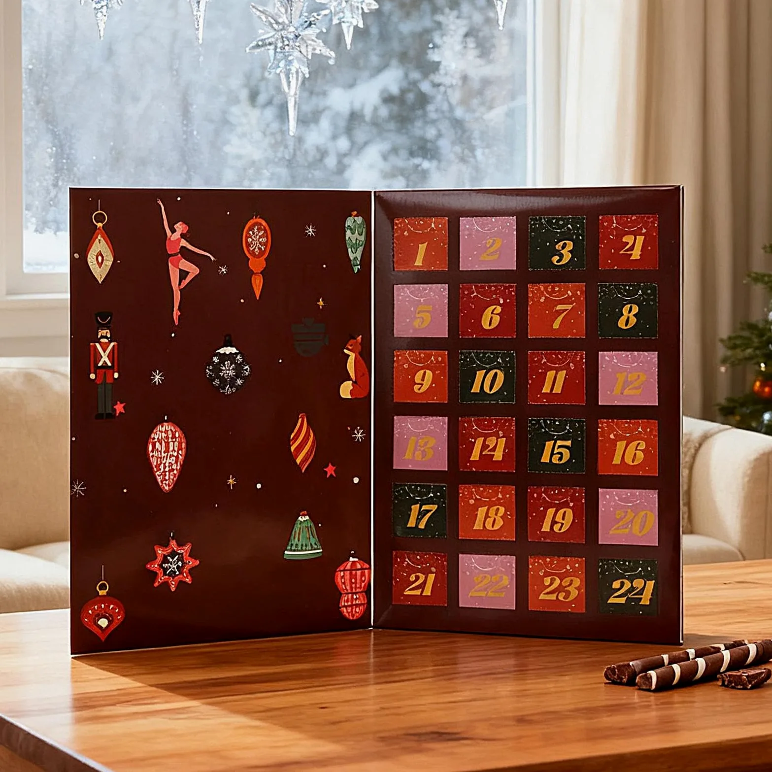 Calendario 'Avvento - 24 giorni vuoto riutilizzabile favori di festa | Conto alla rovescia Decorazione | Per soggiorno, camera da , festa scolastica attività familiare