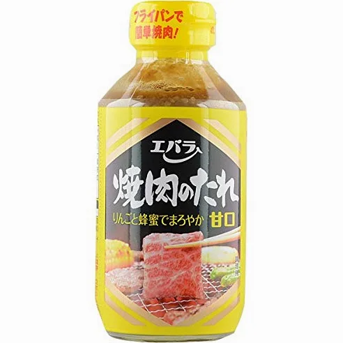 Ebara Yakiniku No Tare Amakuchi Salsa 300g - La base di questa salsa morbida e dolce comprende salsa di soia e miso