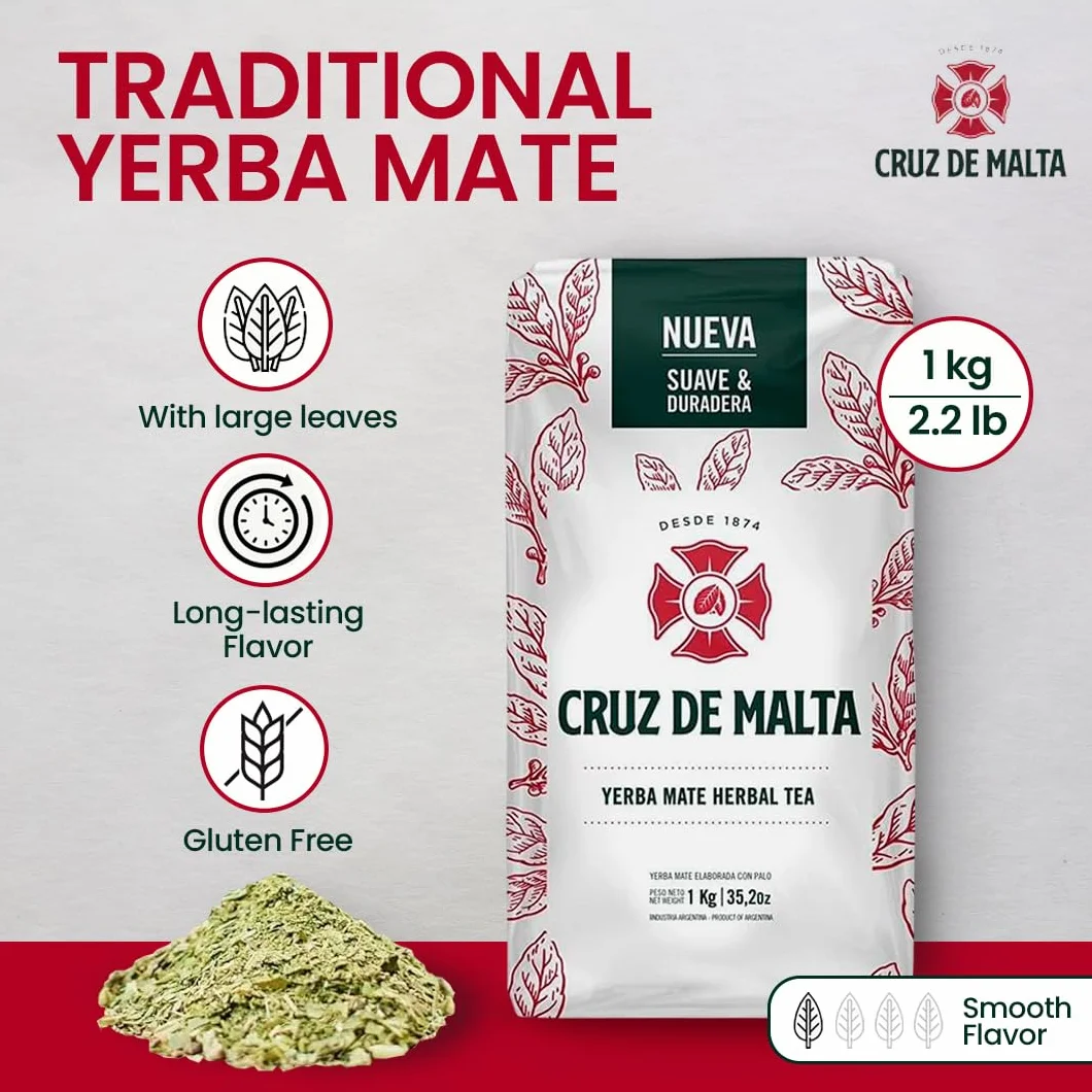 YERBA MATE CRUZ de MALTA 1 kg 1 kg (confezione da 2)