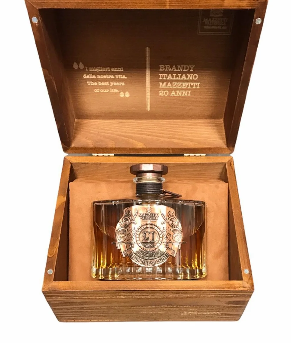 Brandy Mazzetti 20 ANNI Con Cofanetto In Legno, 700ml