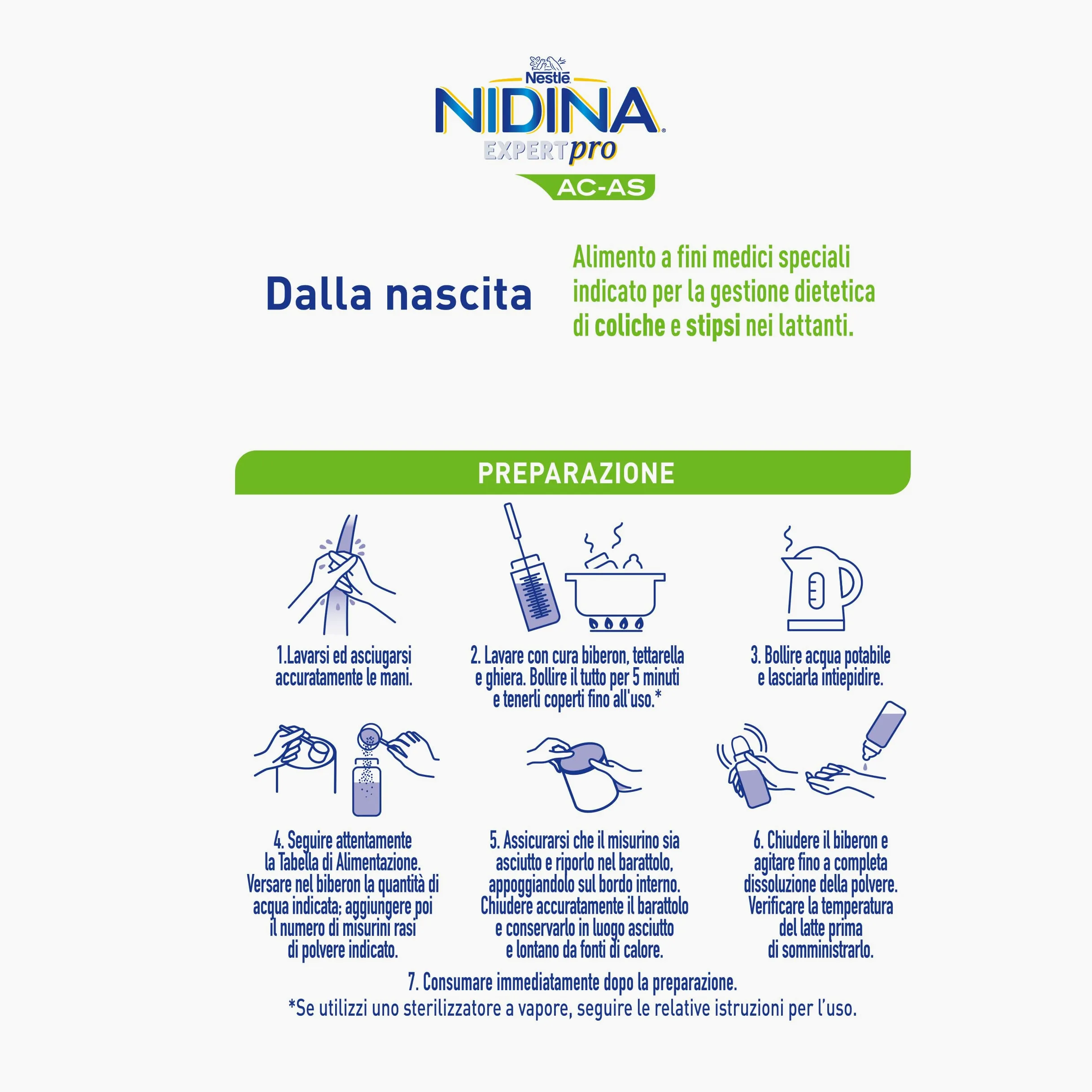 NIDINA EXPERT PRO AC-AS Alimento a fini medici speciali in polvere, Latta 800g