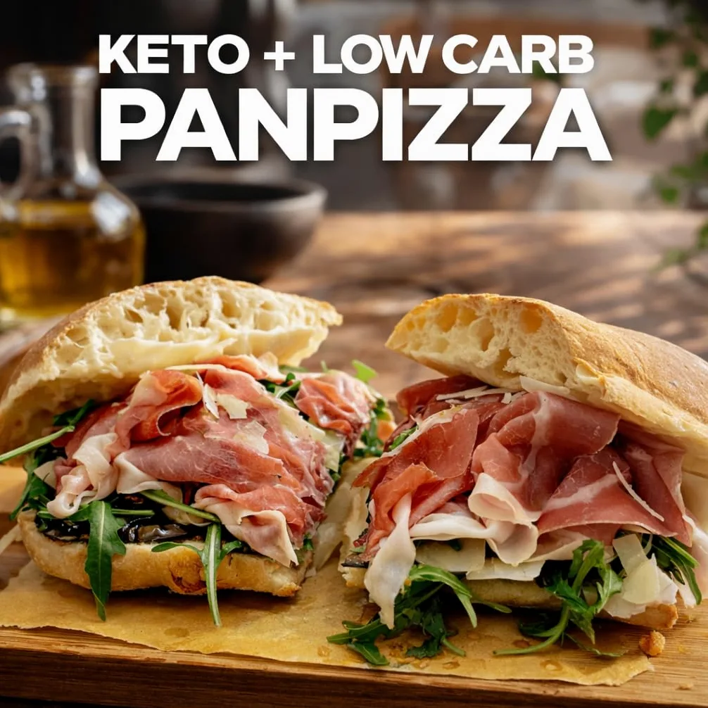 RevoPanPizza Keto Low Carb, Panpizza Cheto Proteica 50g, Solo 2.3% Carboidrati, Senza Conservanti e Coloranti, OGM Free - 4 Confezioni da 2 PanPizza ciascuna - 1 PanPizza da 50g