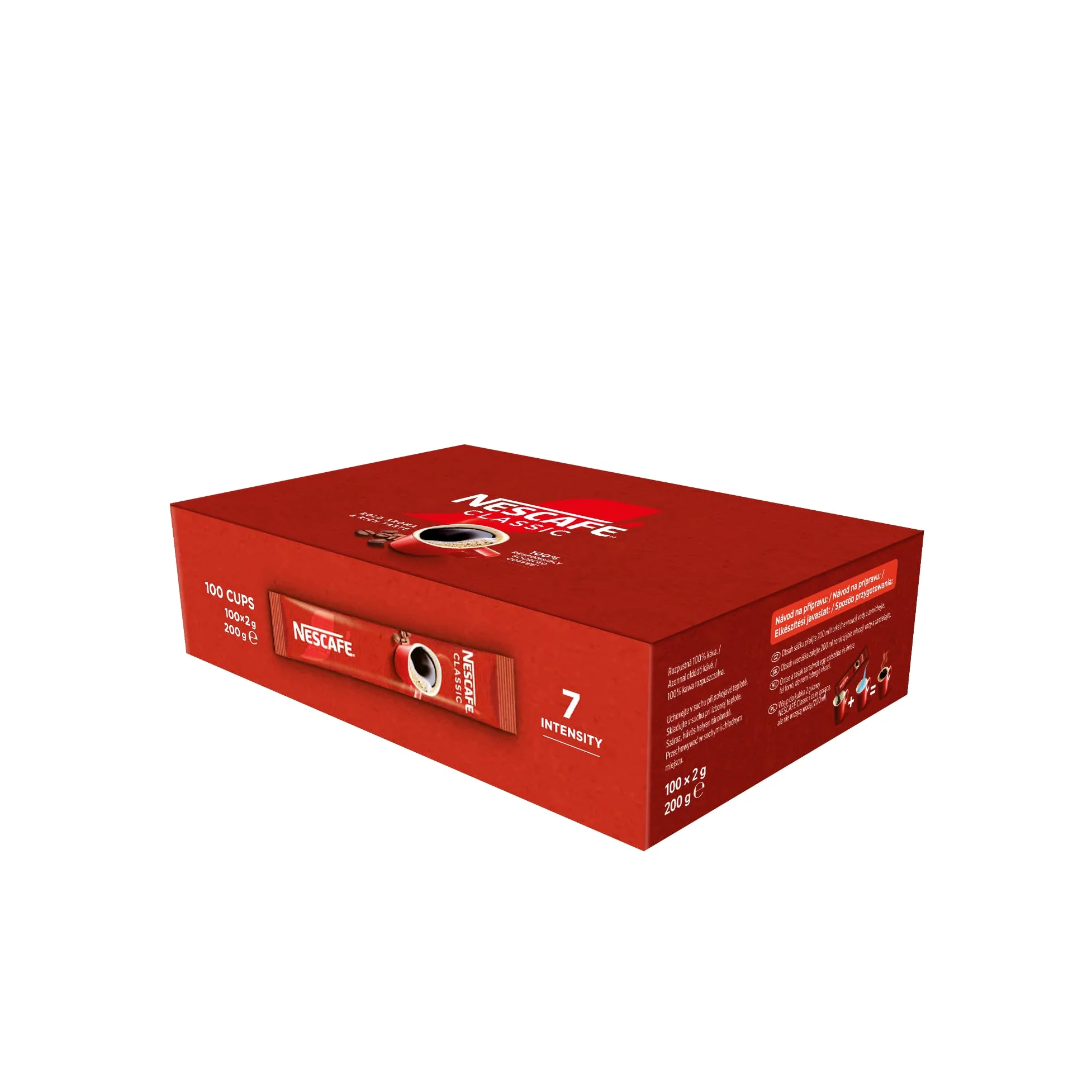 NESCAFÉ Classic Caffè Solubile, 100 Bustine da 2g (200g)
