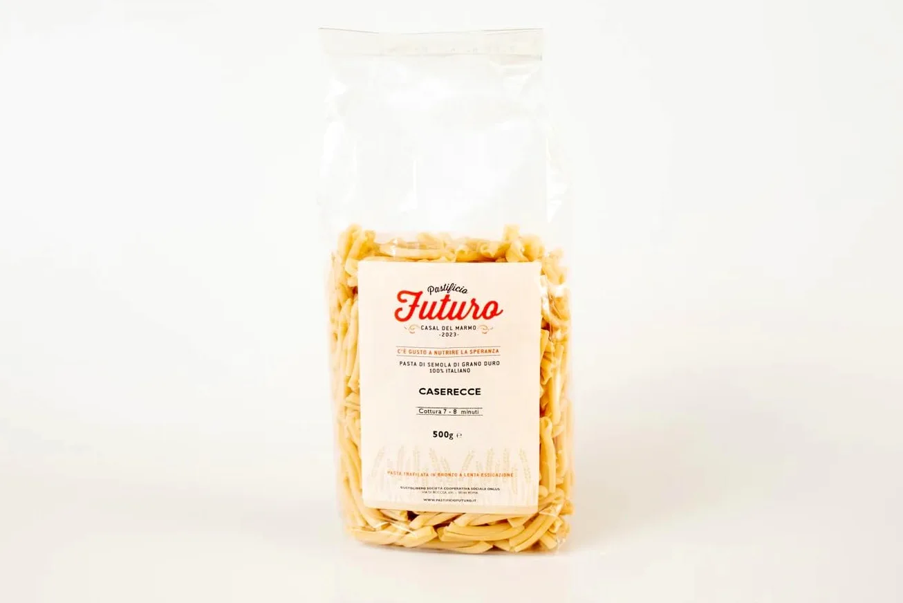 15 x 500 g - Caserecce - Pasta di Grano Duro - Prodotta da IDM Casal Del Marmo - Prodotta nel Lazio - Pacco da 500 g - Pastificio Futuro