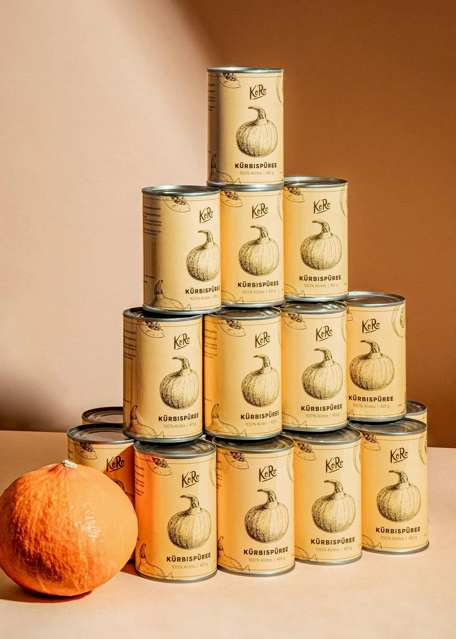 KoRo - Purea di zucca al naturale | 24 x 425 g