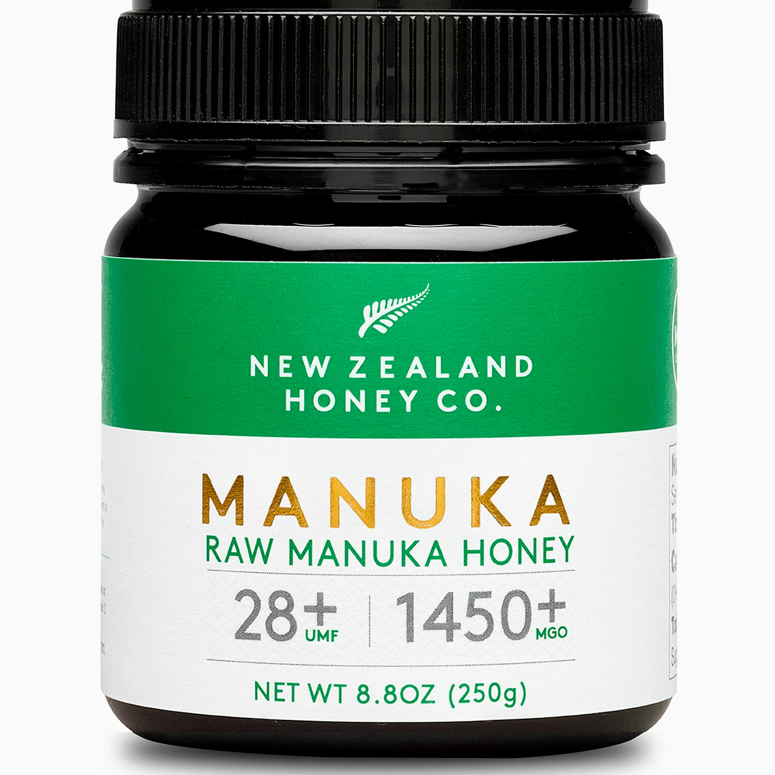 New Zealand Honey Co. Miele di Manuka MGO 1450+ / UMF 28+ | Attivo e lordo | Prodotto in Nuova Zelanda | 250g