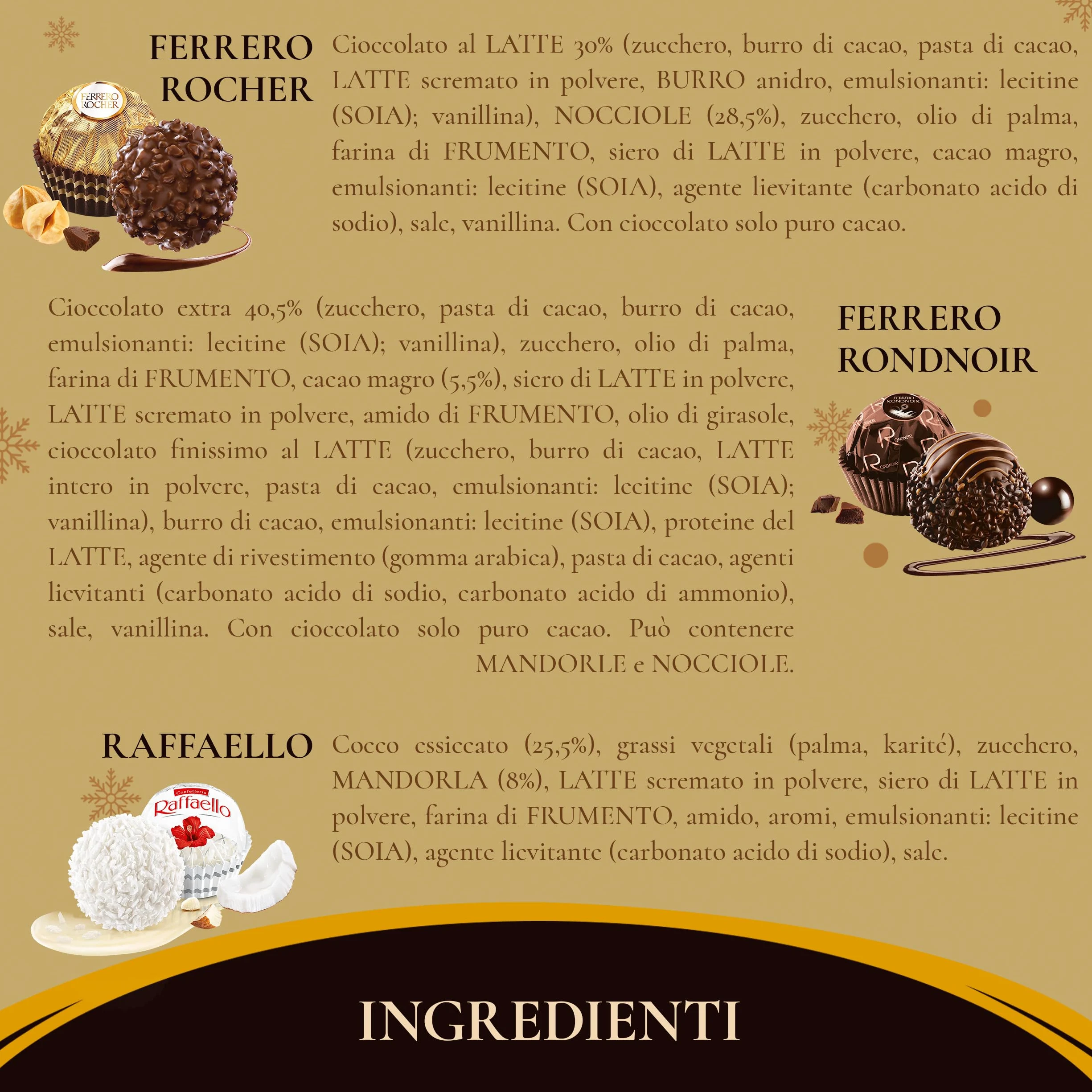 Ferrero Collection - 48 Specialità Assortite al Cioccolato, Racchiuse in una Elegante Scatola Natalizia, Idea Regalo Natale, Compleanno e Anniversario, Confezione da 518 gr