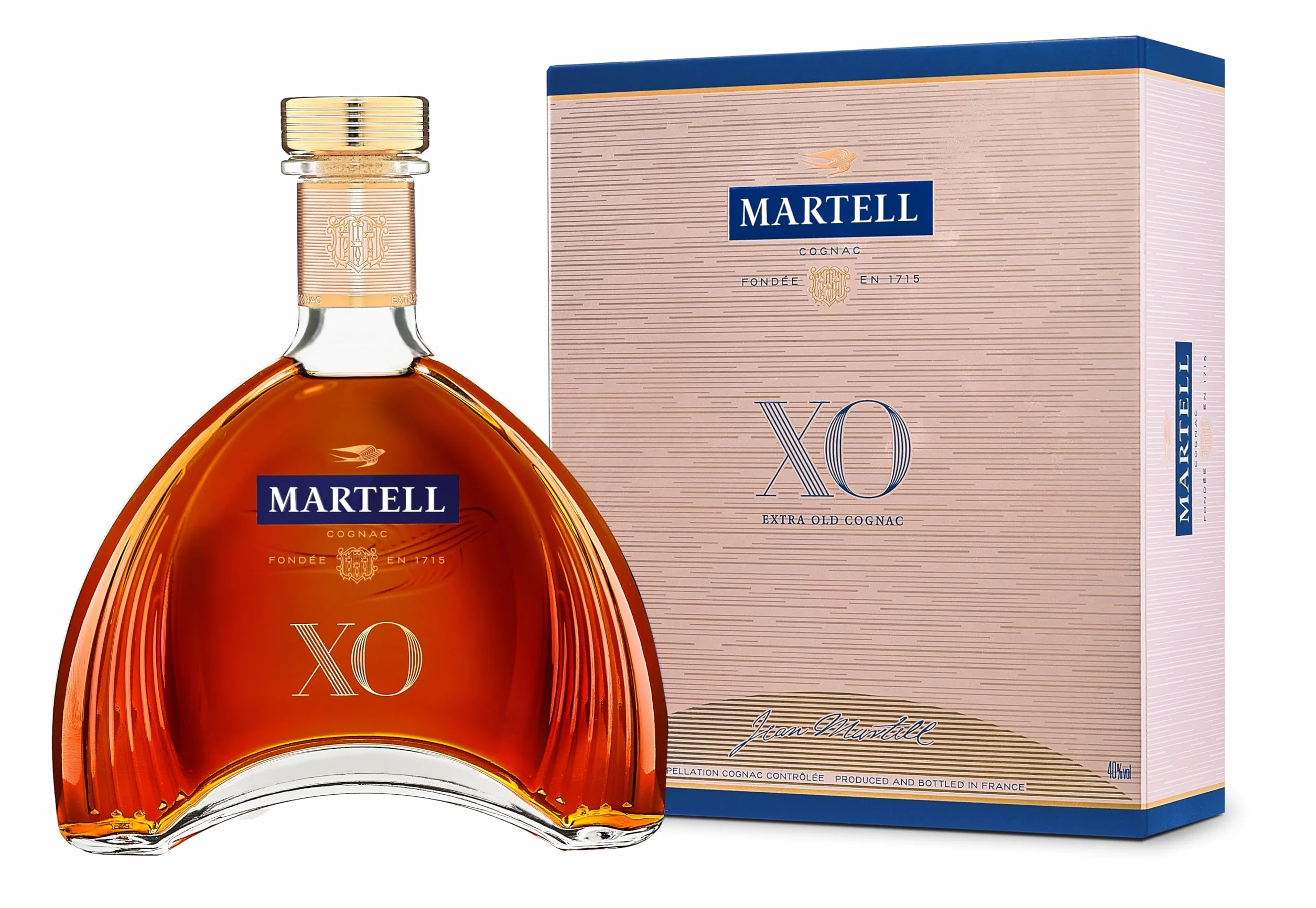 Martell XO Cognac, Grande Champagne e Borderies, 400 Eaux-de-Vie, vol 40%, 70 CL