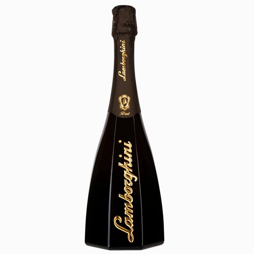Lamborghini Ottagonale – Cofanetto Regalo con Bottiglia 0,75L e Flûte | Spumante Metodo Charmat, Made in Italy – Linea Ottagonale (GOLD)