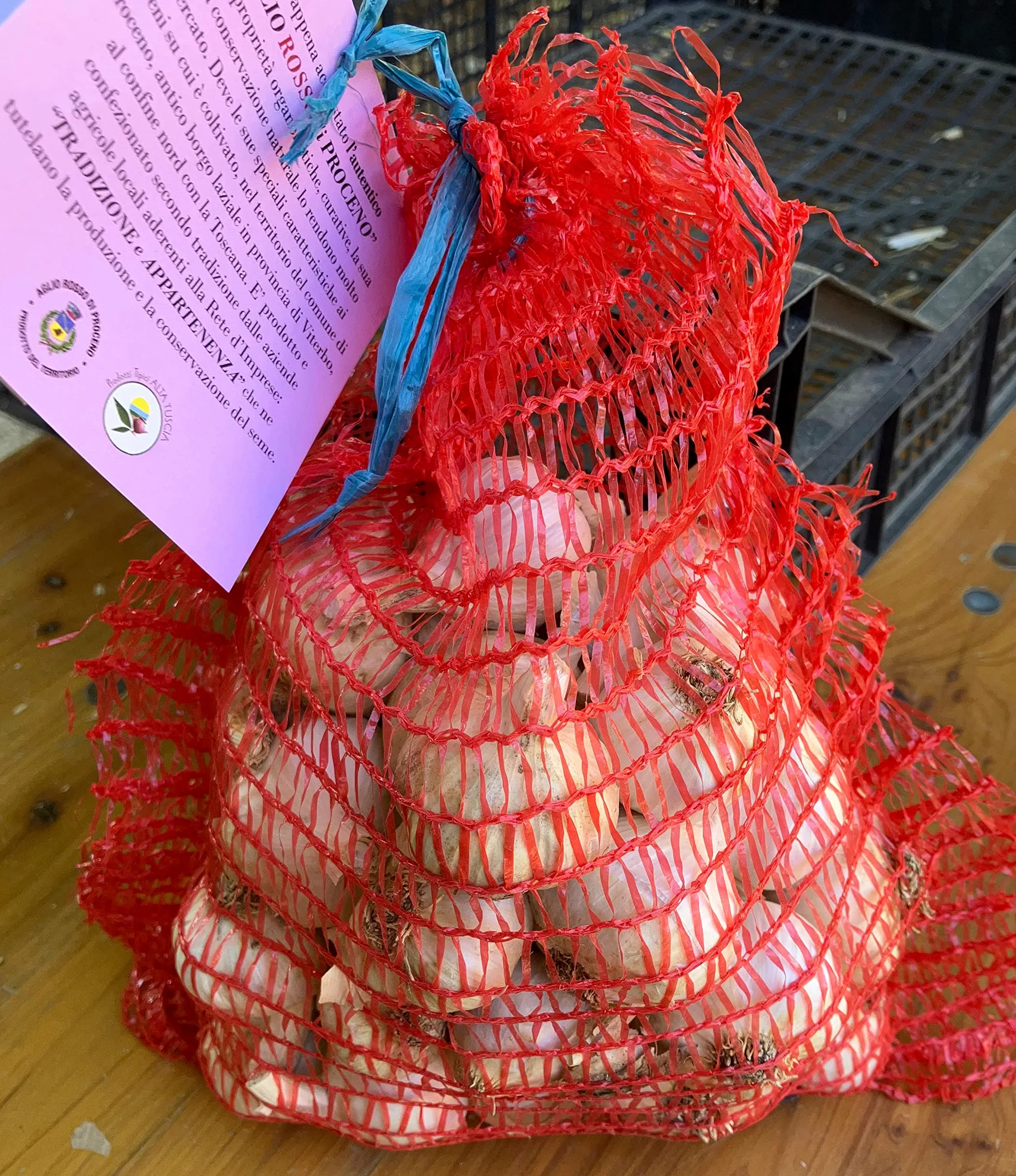 Aglio Rosso di Proceno - 1 conf. da 1 kg in teste sfuse di calibro piccolo - Nostra Produzione