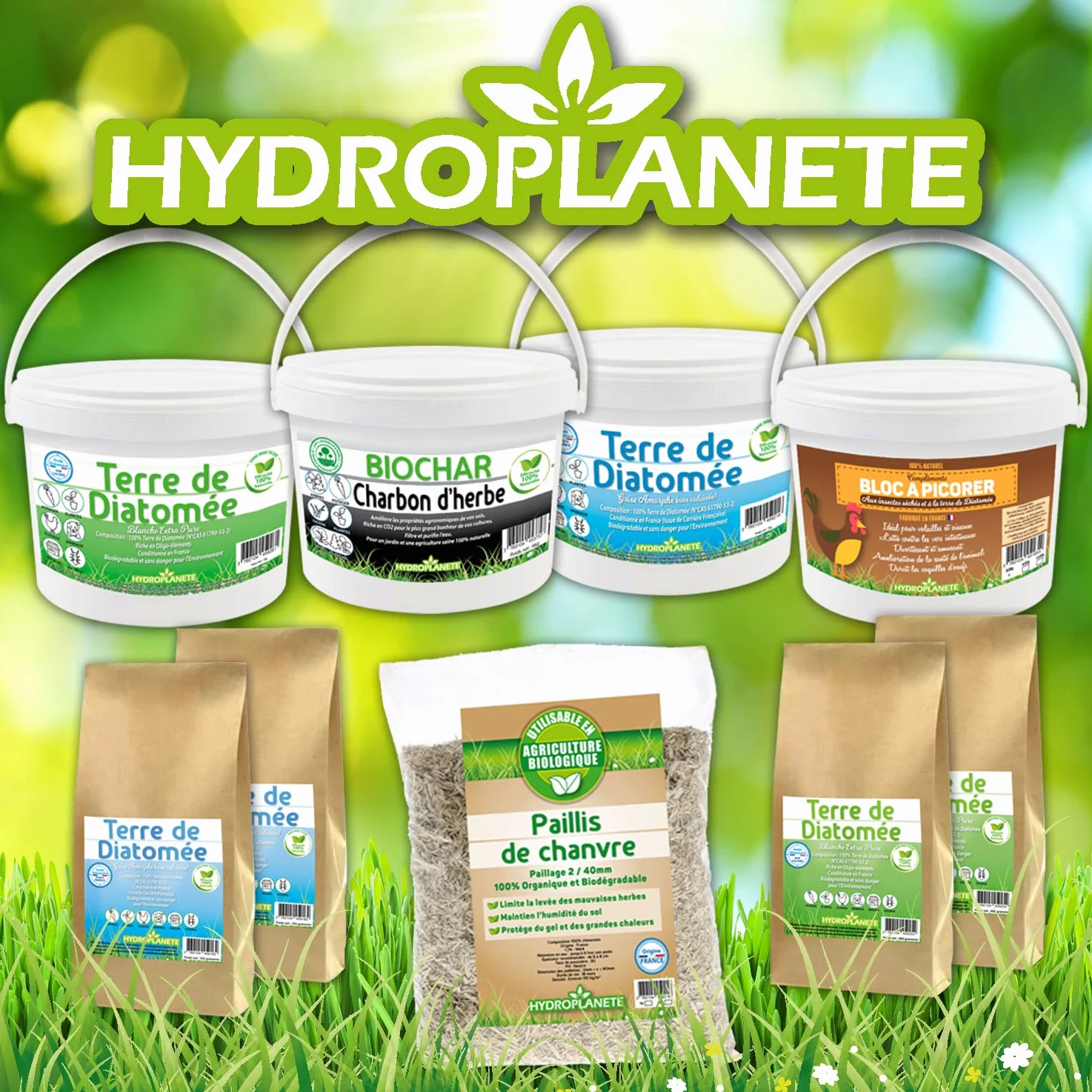 Bicarbonato di sodio multiuso - Polvere per uso alimentare e domestico - Senza additivi e 100% naturale - Prodotto in Francia - Disponibile da 1 kg a 20 kg - Hydroplanete