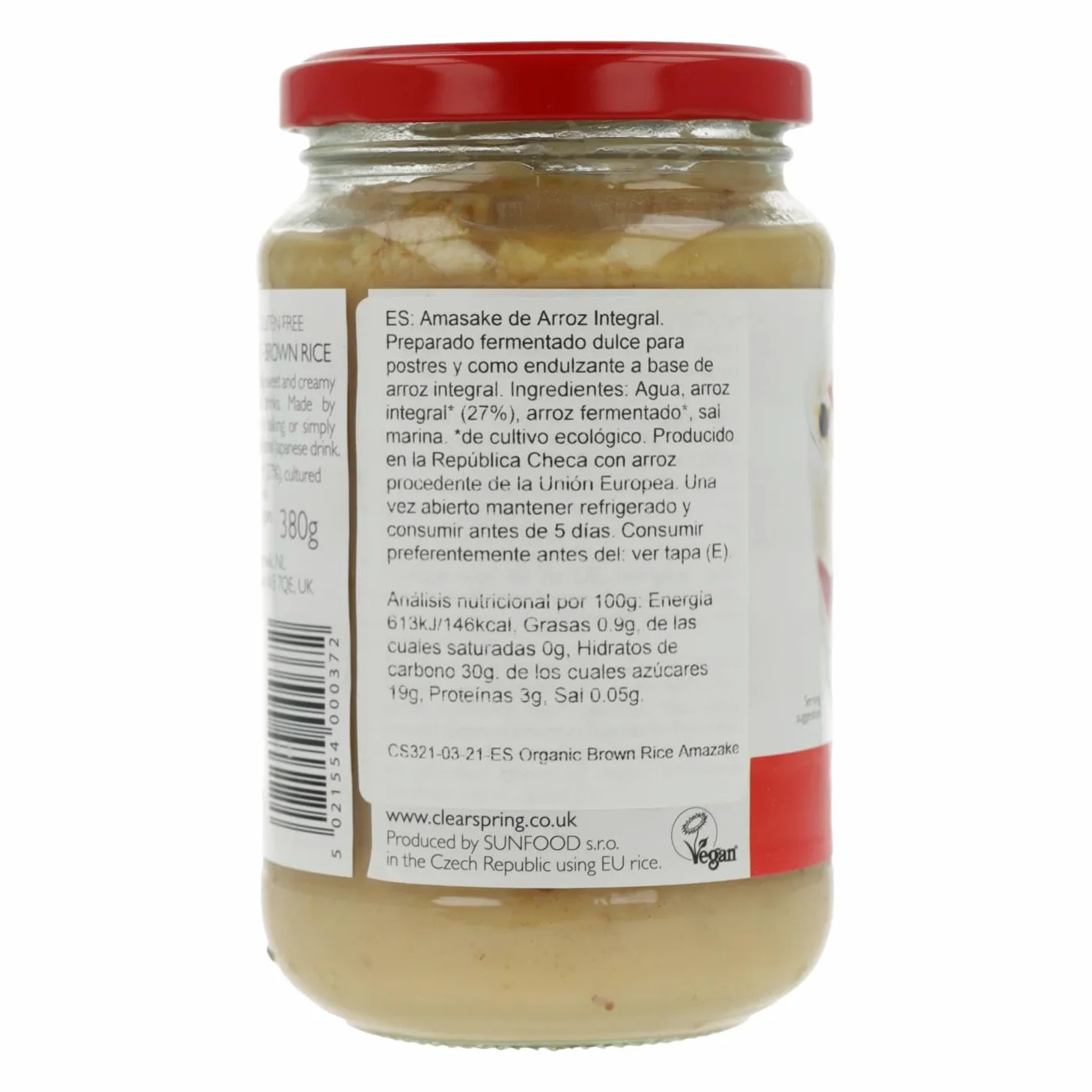 Amasake di riso integrale ECO Clearspring, 380 g