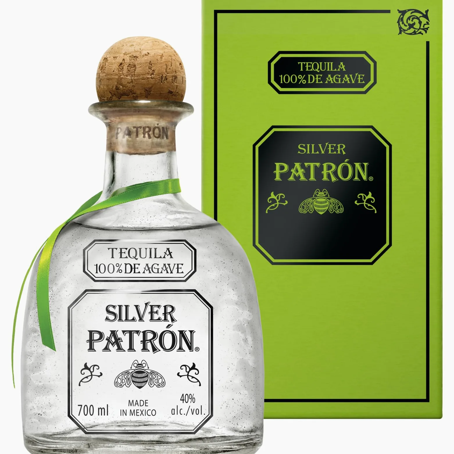 PATRÓN Silver Premium Tequila, Vol. 40%, 70 cl / 700 ml, creata in Messico con metodi artigianali in piccoli lotti a partire dal 100% della migliore agave Weber Blue