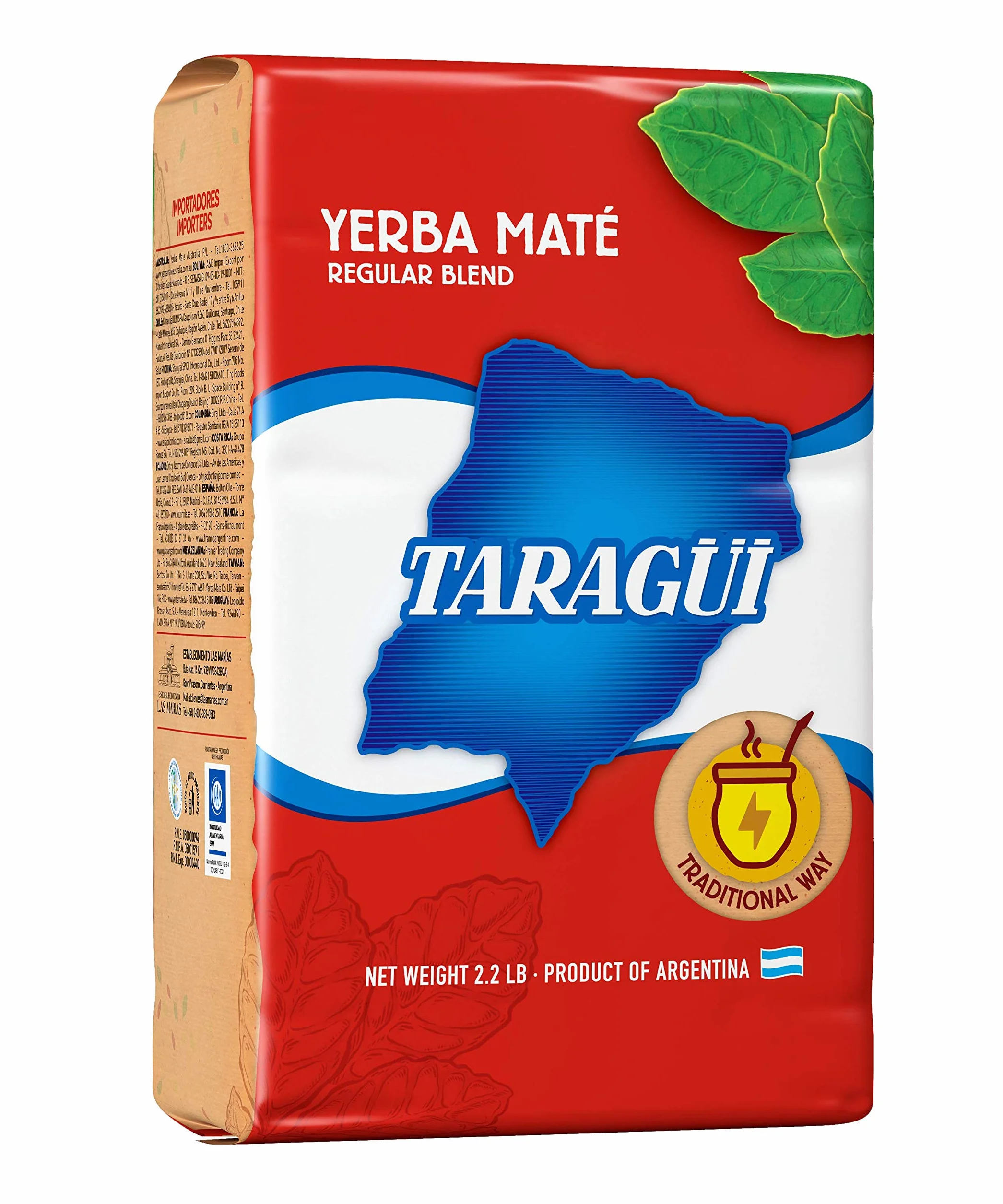 Yerba Mate Taragui Roja (With Stems)(3x1Kg)