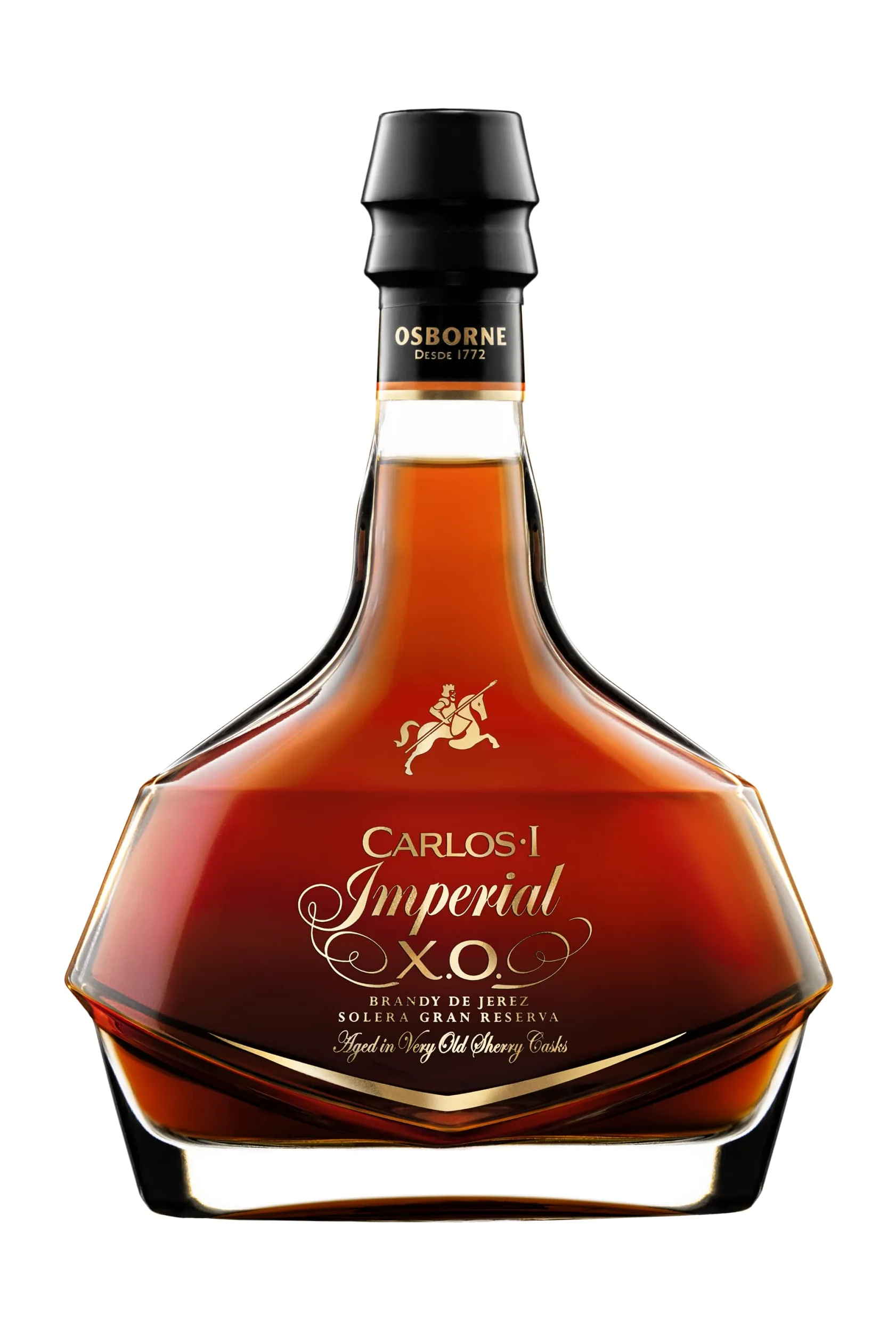 Osborne Carlos Imperial Brandy, 700 ml & Brandy De Jerez con Confezione Regalo, 700ml