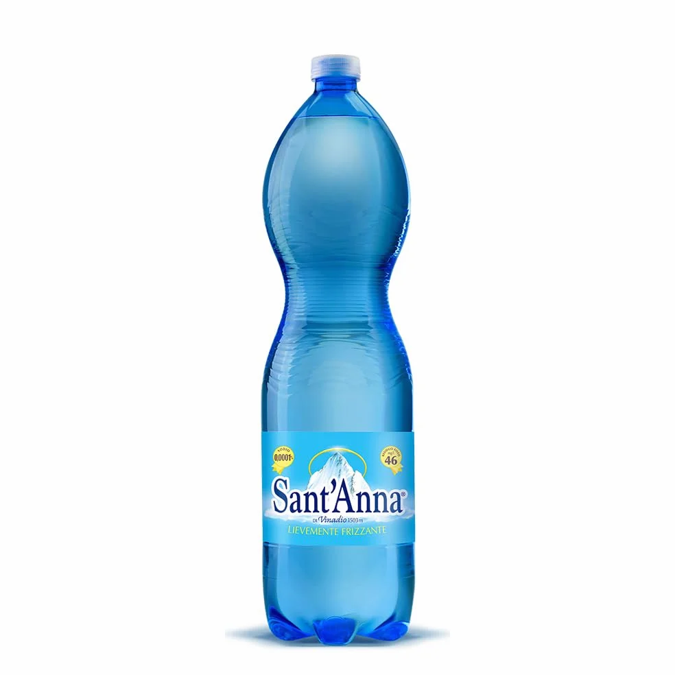 Acqua Sant'Anna Pack 1,5L Lievemente Frizzante | 36 Bottiglie | Acqua Minerale Lievemente Frizzante Oligominerale Minimamente mineralizzata | Plastica 100% Riciclabile