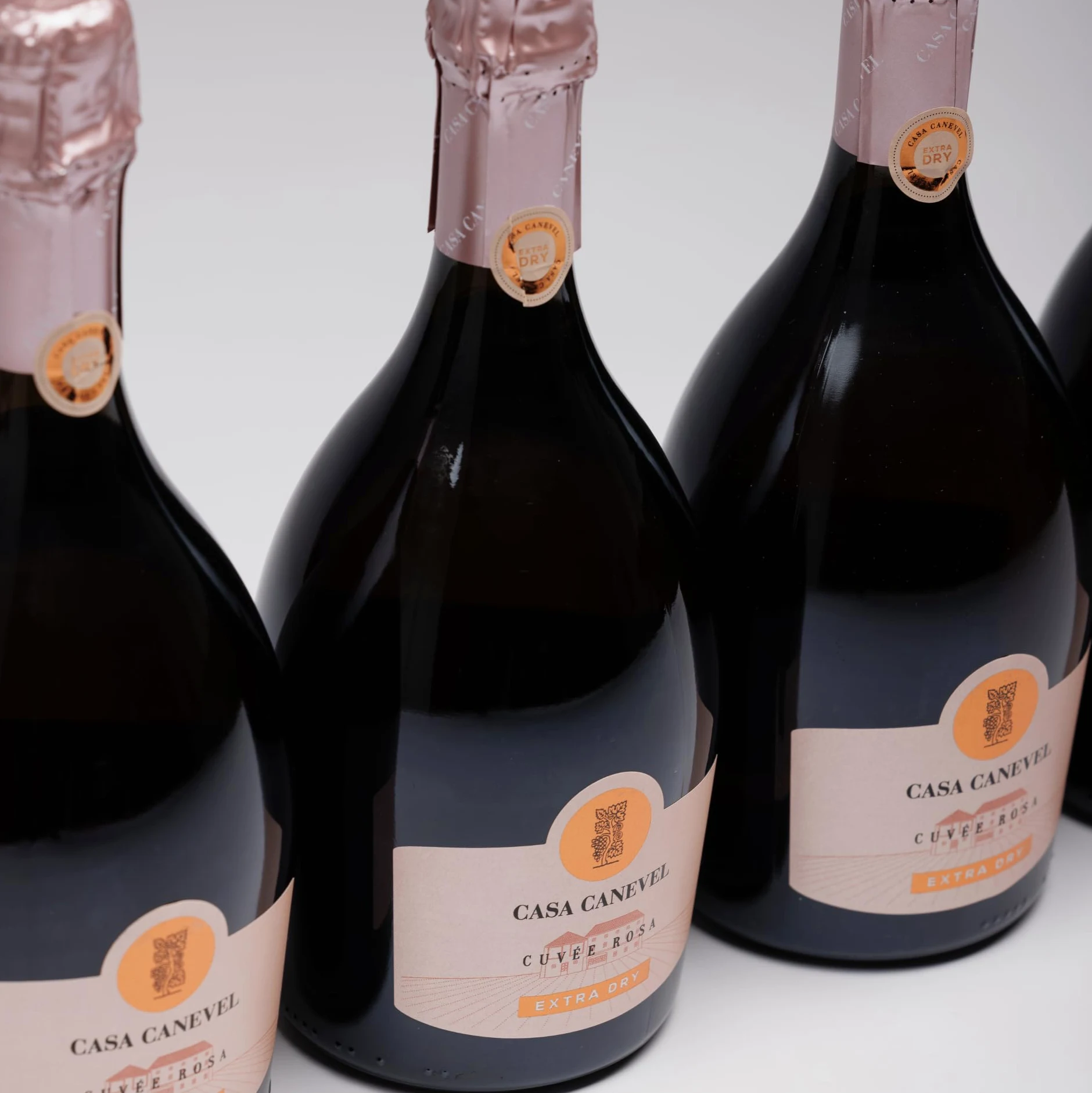 CASA CANEVEL "CUVÈE ROSA EXTRA DRY" | Vino Spumante Rosé Extra Dry| 6x750 ml | Confezione 6 bottiglie