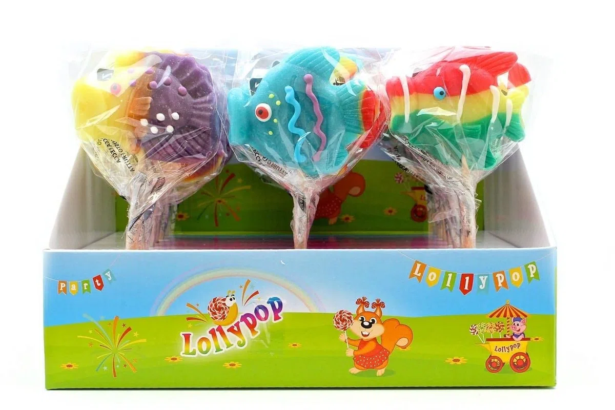 ROSSINI'S 24 Lecca Lecca Pesci Gusto Frutta 40g